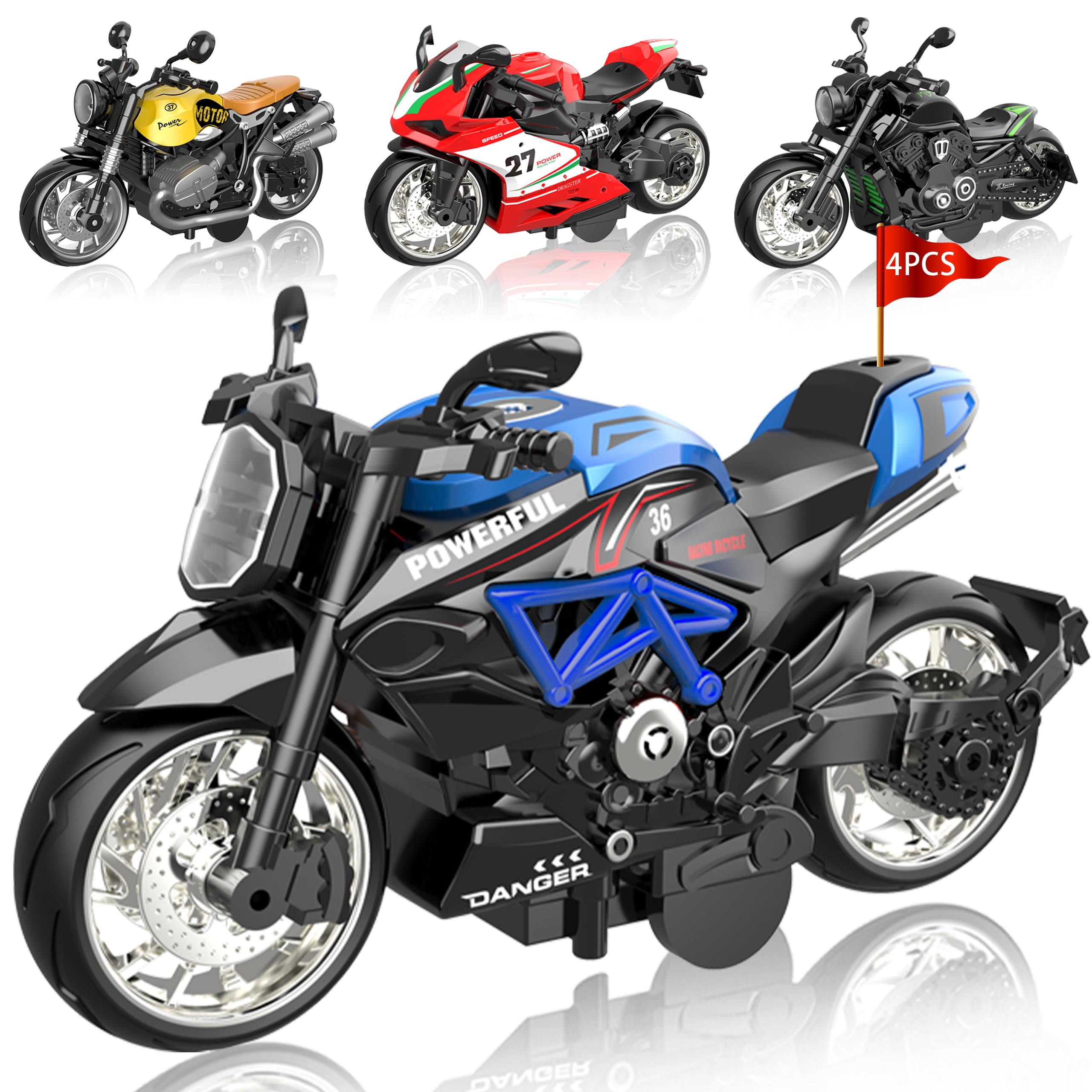 MQDMINI Pull-Back Motorcycle Toys