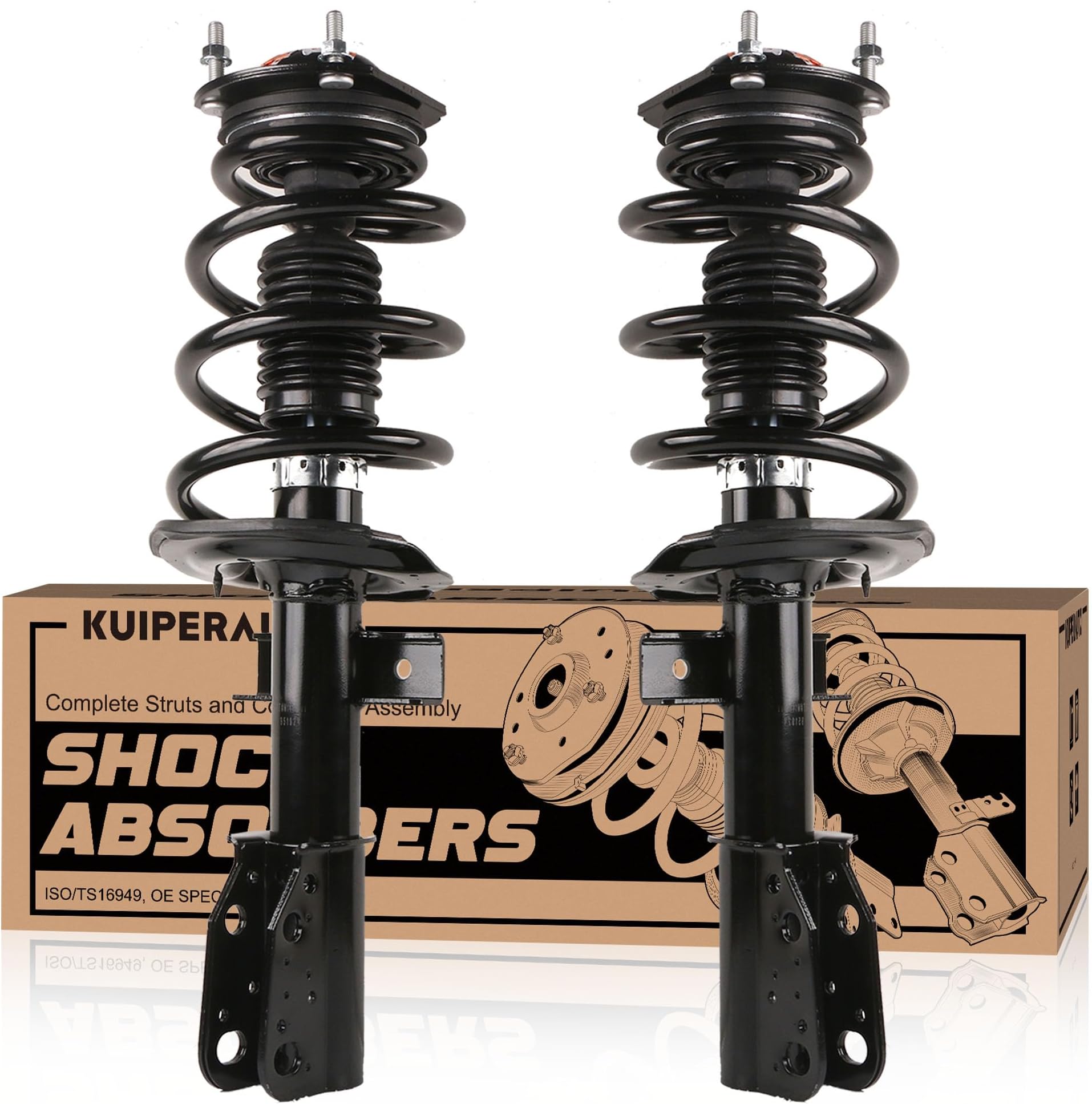 Pair Front Complete Struts Assembly 172518 Compatible for 2009-2012 Chevy Traverse / 2008-2012 Buick Enclave / 2007-2012 GMC Acadia Replacement Coil Spring Shock Absorbers (2PCS)