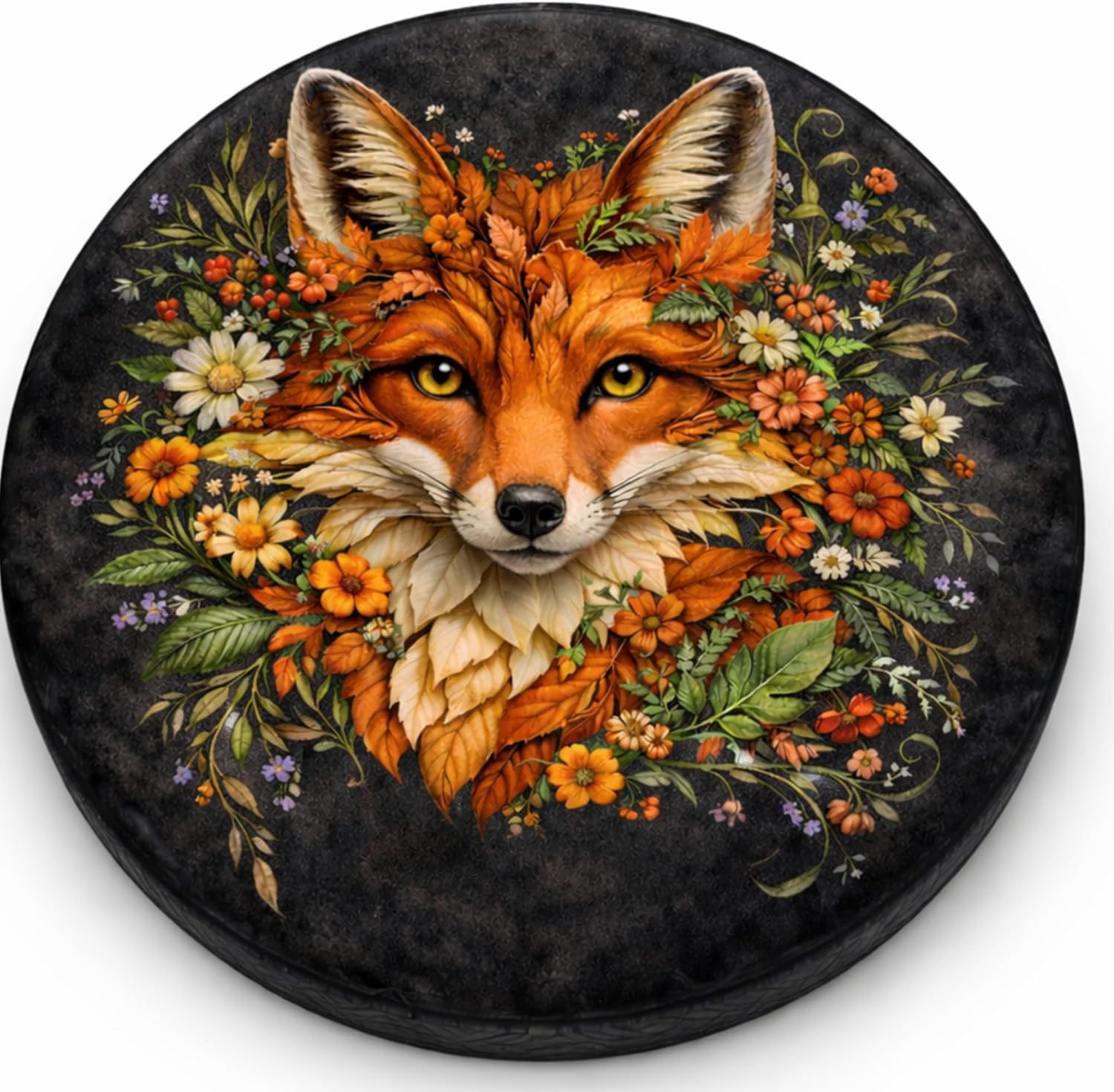 ThangPham Shop Fox Animal Lovers Spare Tire Cover with/Without Backup Camera Hole, Woodland Wildlife Wheel Cover