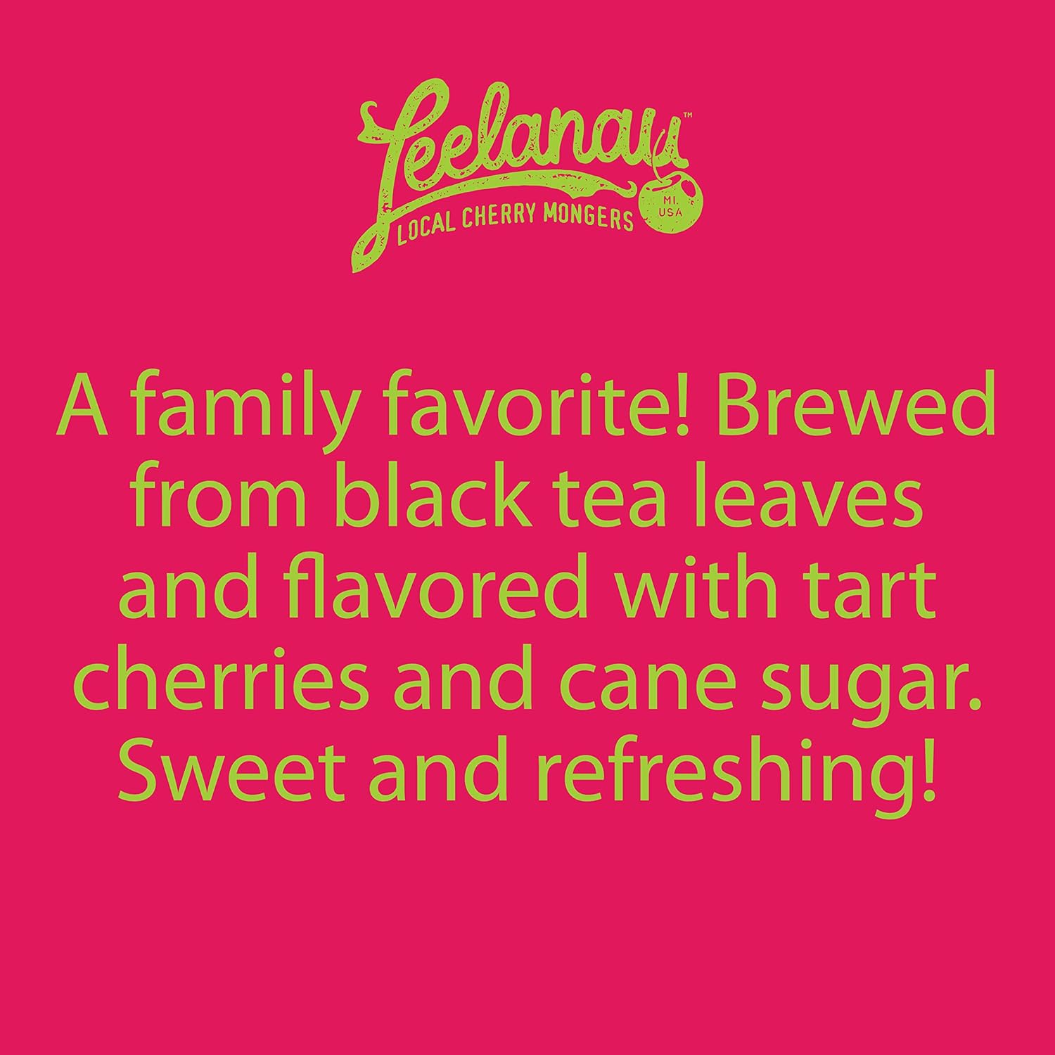 Leelanau Cherry Sweet Iced Tea, 16 fl oz (Pack of 12)
