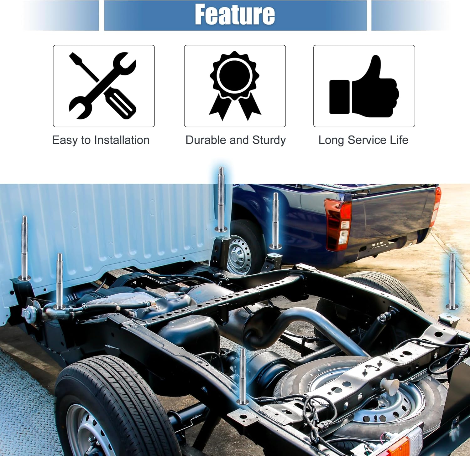 X AUTOHAUX トラック荷台取り付け金具キット マウントボルトリテーナークリップ付き フォード レンジャー1983-2011