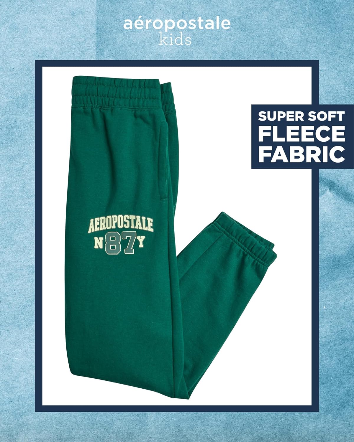 AEROPOSTALE Active Boys Joggers Set - 3 Piece Short Sleeve Boys Graphic Tees and Fleece Kids Sweatpants Tracksuit Set (8-16) - Image 6