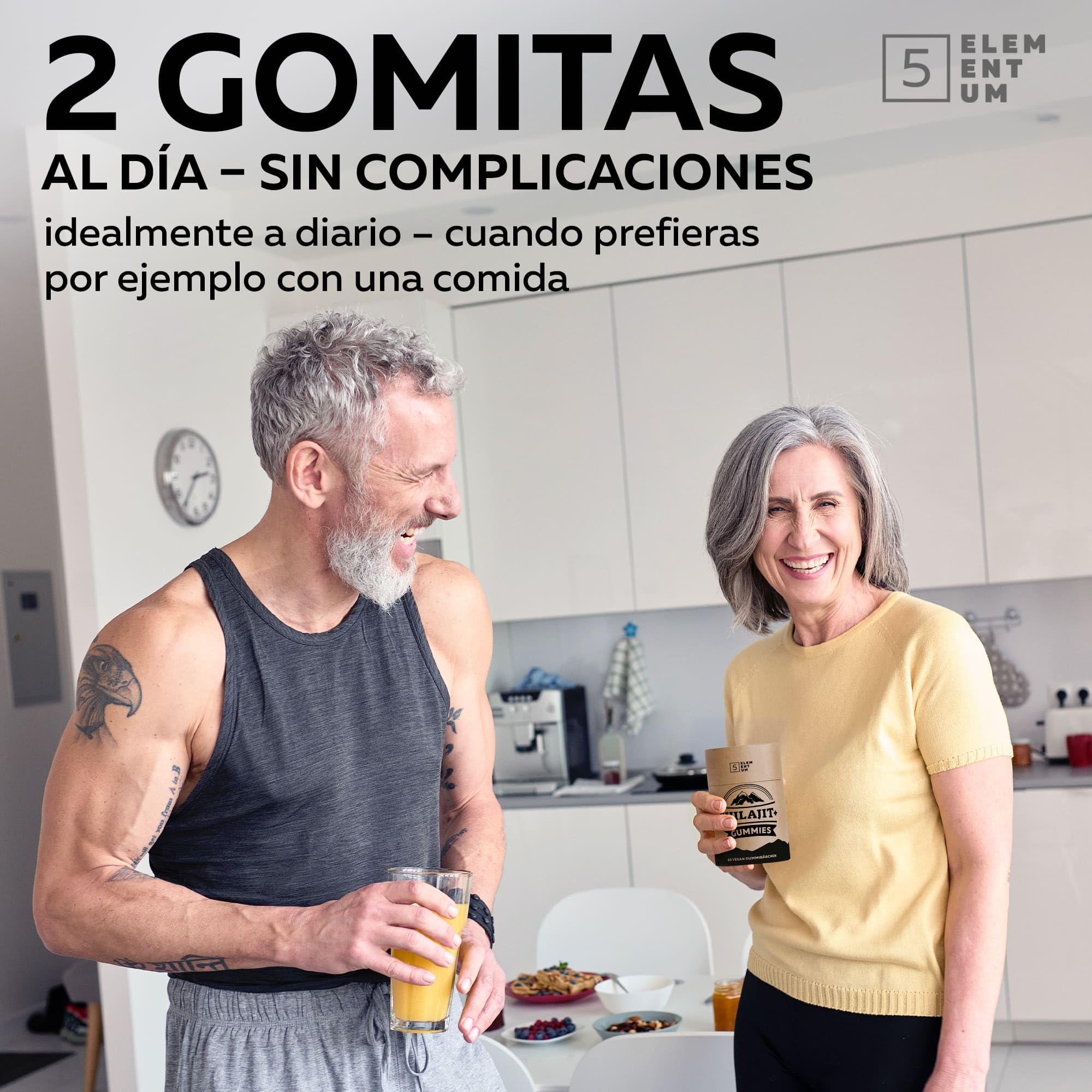 Shilajit Gomas de alta dosis – 1600 mg por dosis diaria (1 mes de suministro) – Con bayas tibetanas – 100% natural y vegano – Energía, enfoque y sistema inmunológico – 60 ositos de goma – Fabricado en