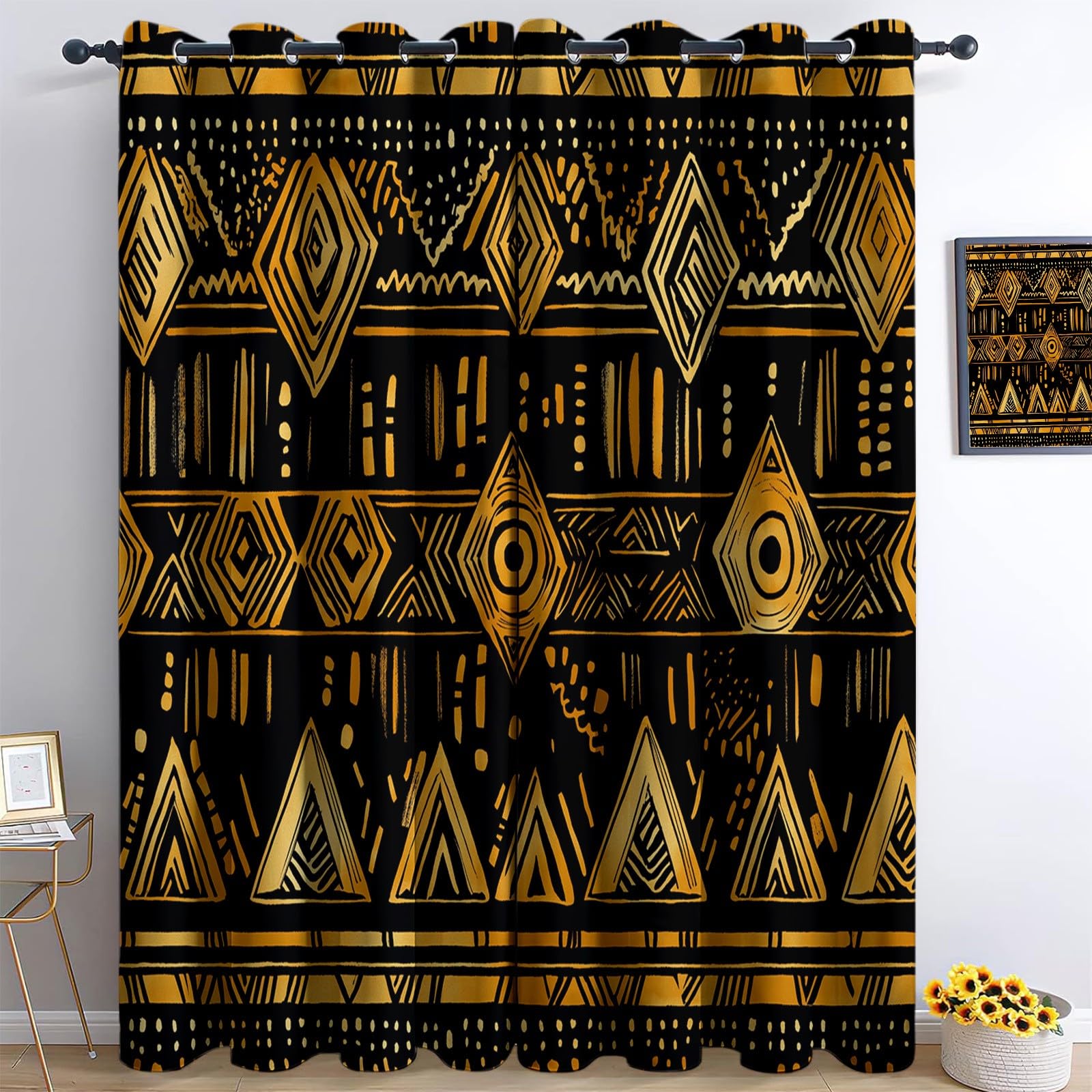 Draperies intérieures haut de gamme style tribal ethnique de salon