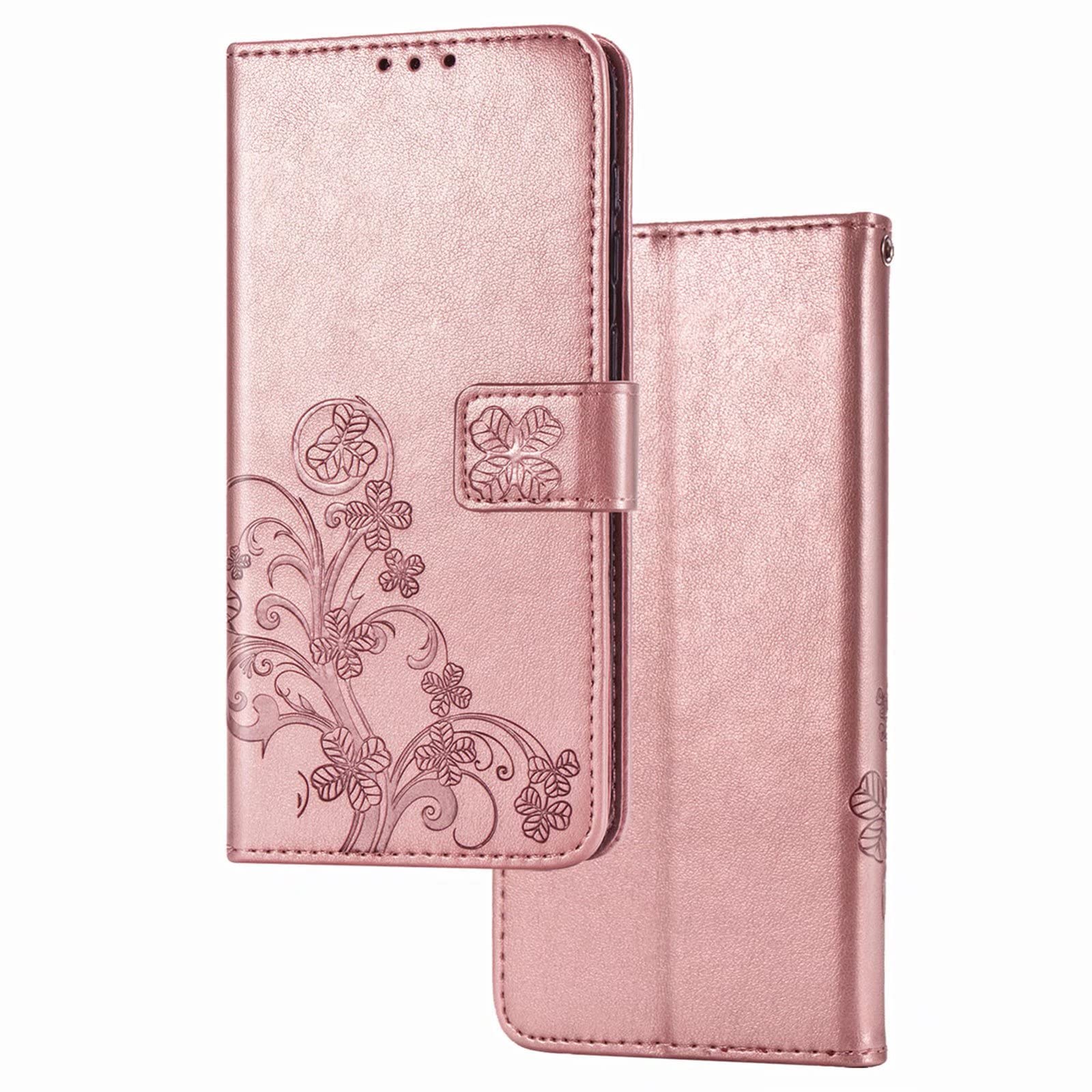 YayiTop Case for Oppo Reno3, Premium Leather Wallet Flip Cover with Card Slots Magnetic Closure Kickstand, Cover Compatible with Oppo Reno3.RG