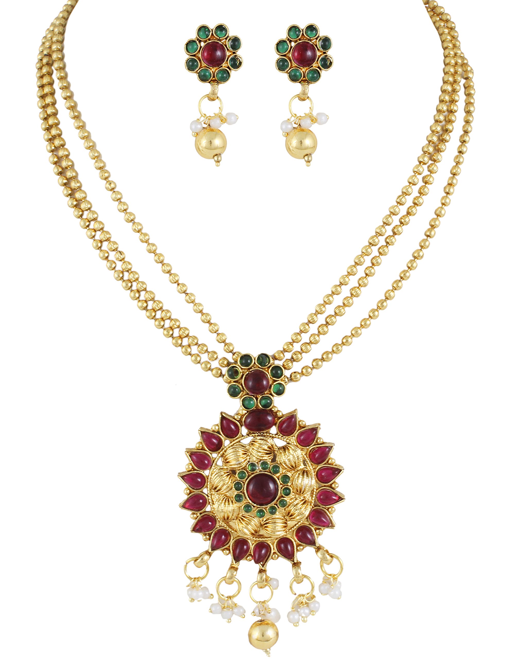 Karatcart 22K Goldplated Traditional Jewellery Set for Women (B01ABS9484) Amazon Price History, Amazon Price Tracker