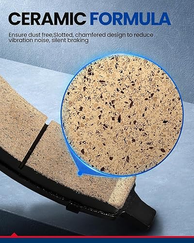 Miniatura 6 de Kit de freno delantero KAX, rotores de freno ranurados y con hendiduras, pastillas de freno cerámicas  Compatible con Honda Accord 1990 1991 1992