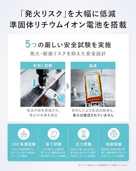 QIROCA ハンディファン 冷却プレート 準固体電池 大風量 軽量 小型 携帯扇風機 QL-03CA (ホワイト) - 5