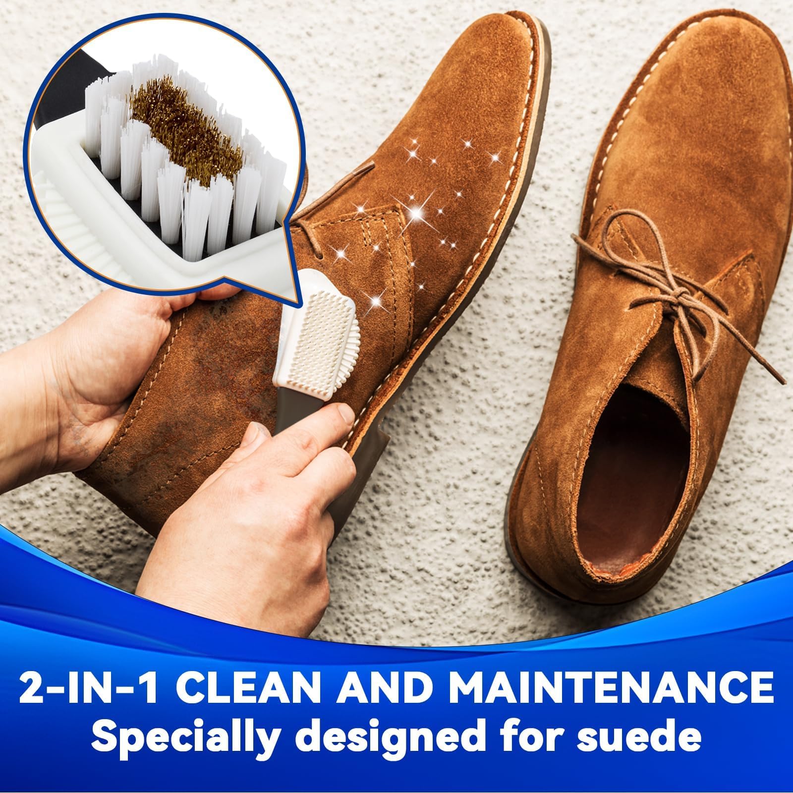 Suede Shoes Cleaner, Suede and Nubuck Cleaner with Brush & Towel, Shoe Cleaner Remove Stain & Water Mark for Suede Fabric - 5