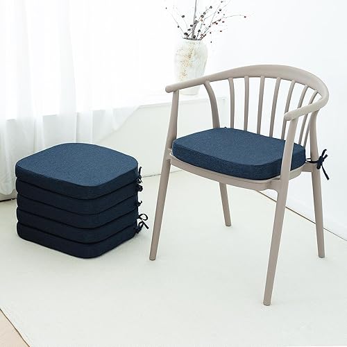C-Hopetree Indoor Outdoor Dining Chair Cushions with Ties, Seat Pads