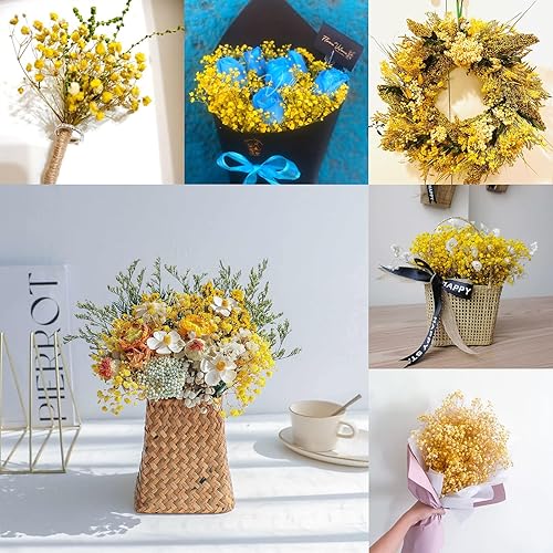 Miniatura 4 de Ramo de flores secas para bebés de 17.2 pulgadas, más de 2500 flores, gypsophila natural, flores secas a granel para decoración del hogar, boda,
