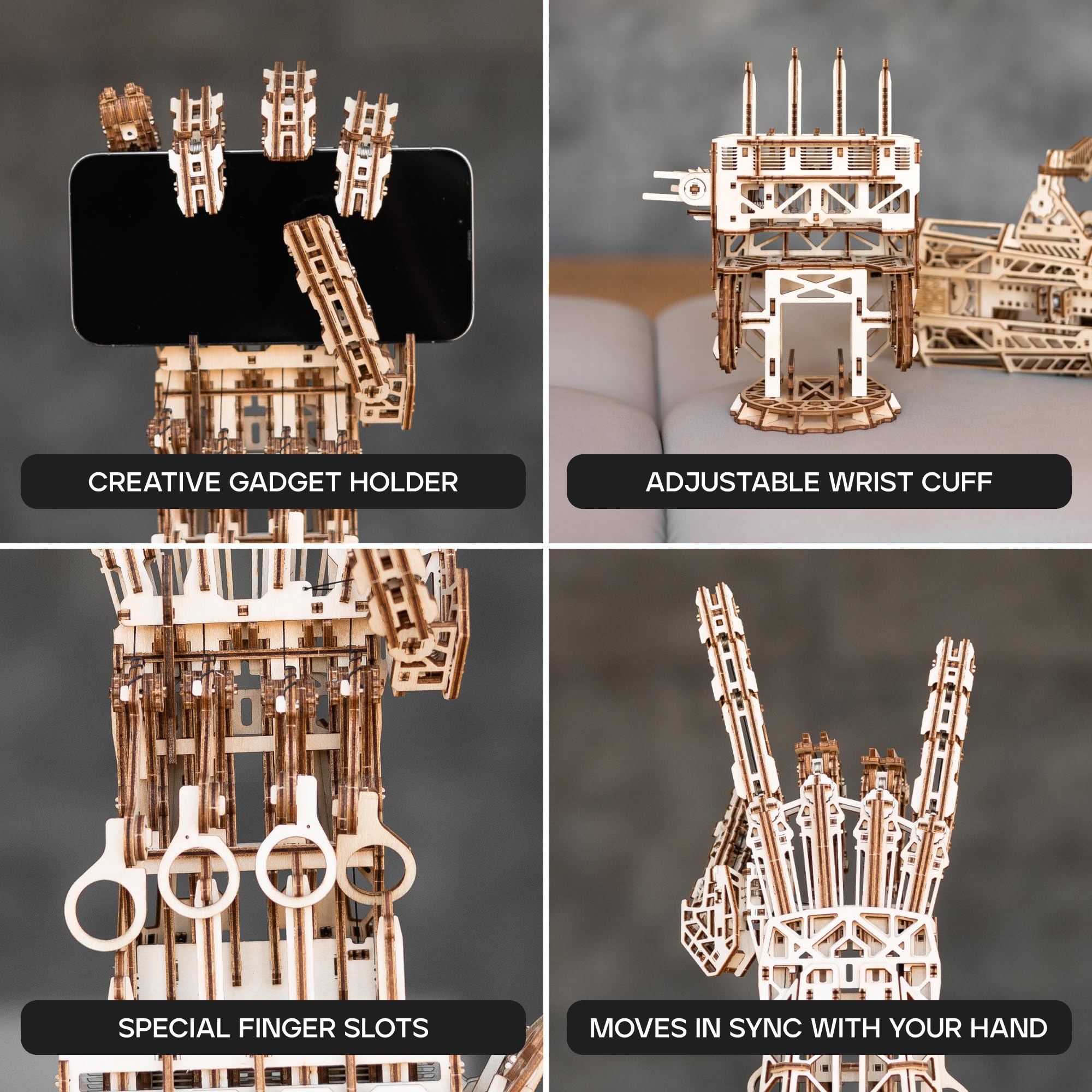 Wood Trick Cyber Hand 3D Wooden Puzzles for Adults to Build