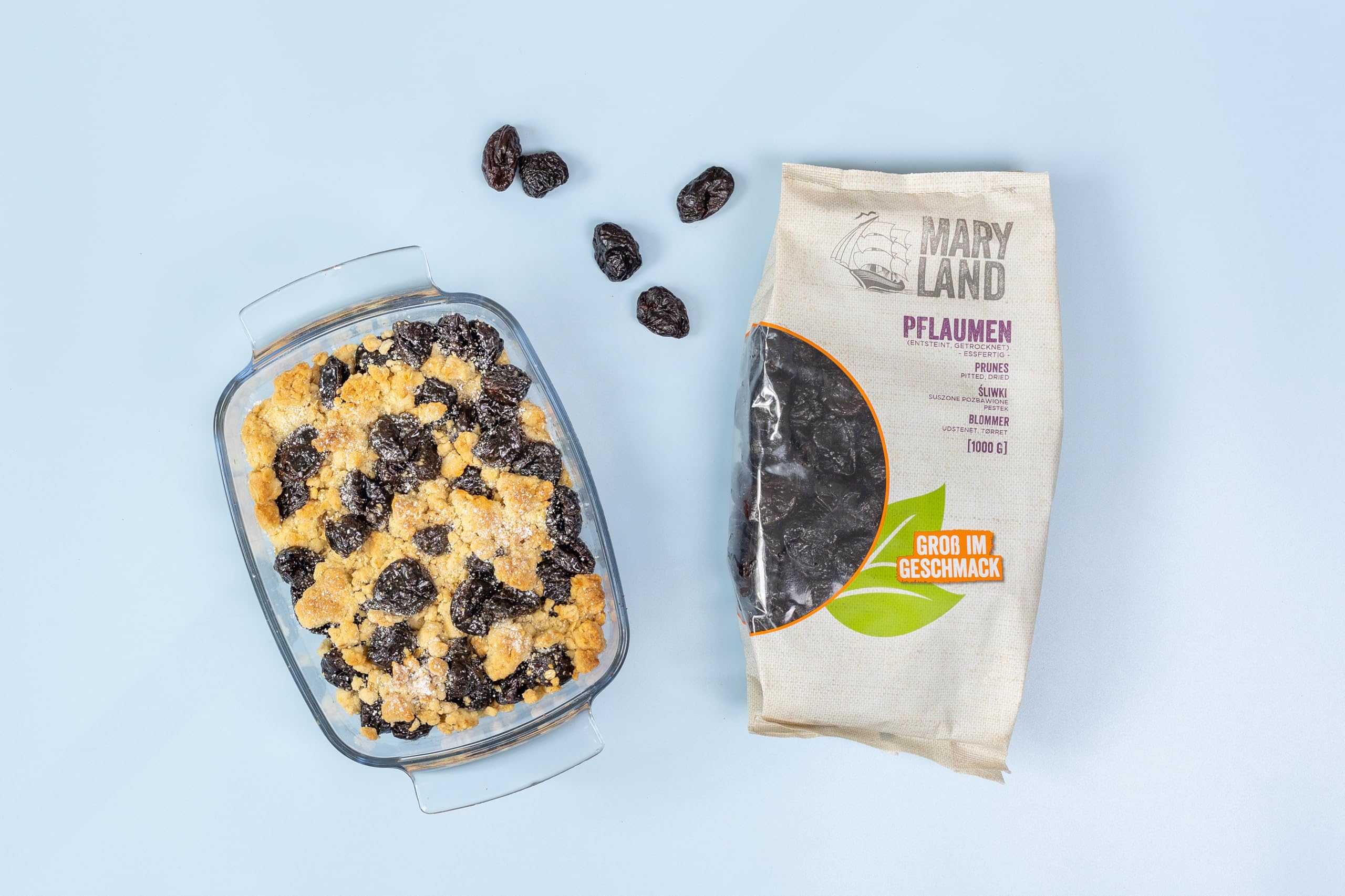 Maryland Pflaumen 1000g Vorratspackung 4er Pack – Pflaumen vegan, fruchtig süß– Im Vorratspack genießen (4 x 1000g)