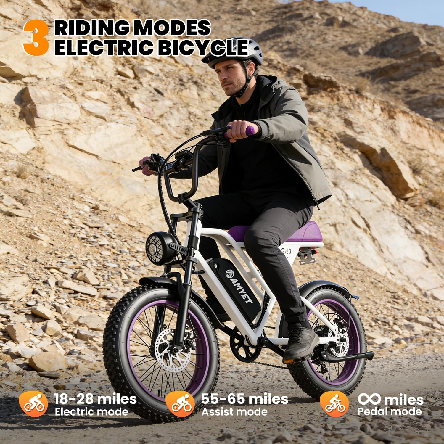 AMYET V9-G60 Electric Bike with three riding modes