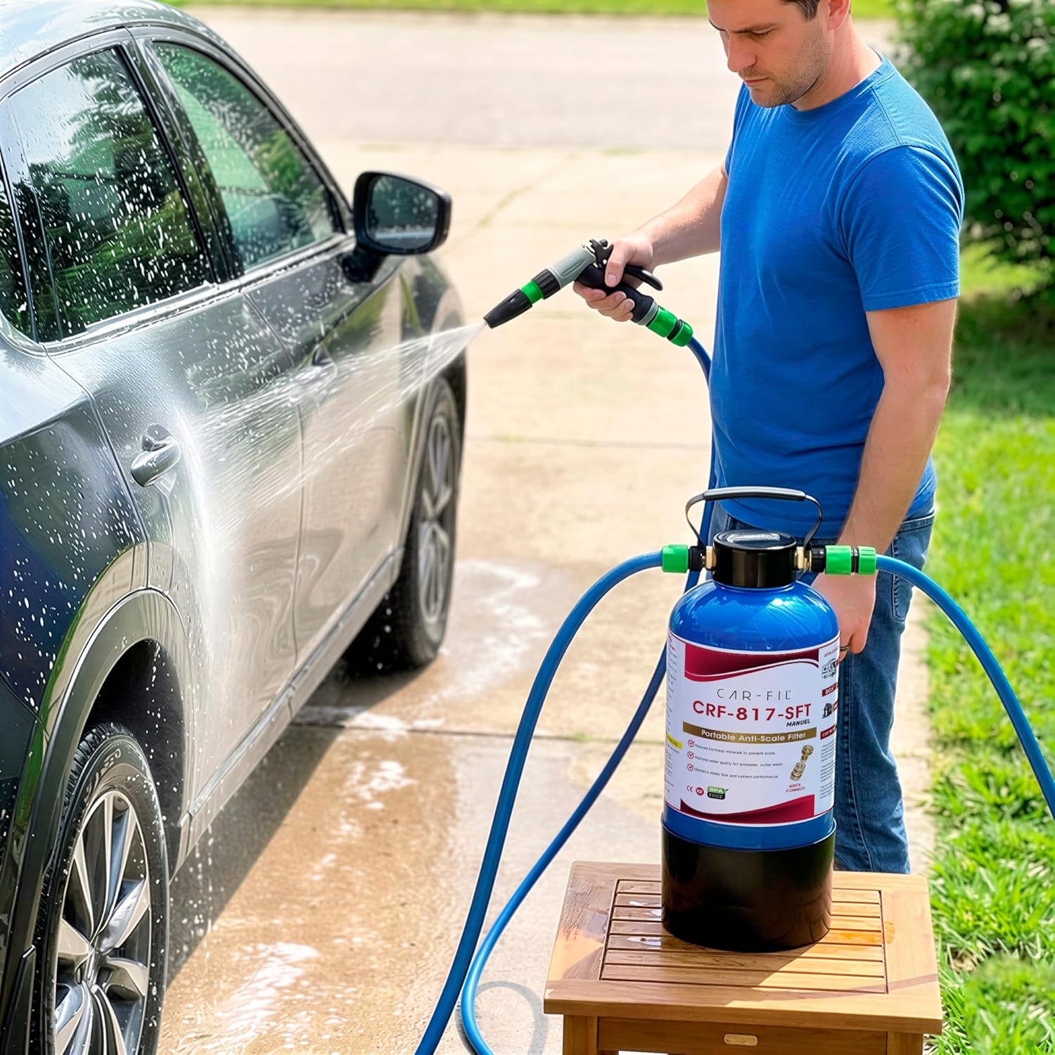 Car-Fil CRF-817-SFT Manual Portable Water Softener Filter – Limescale Reduction