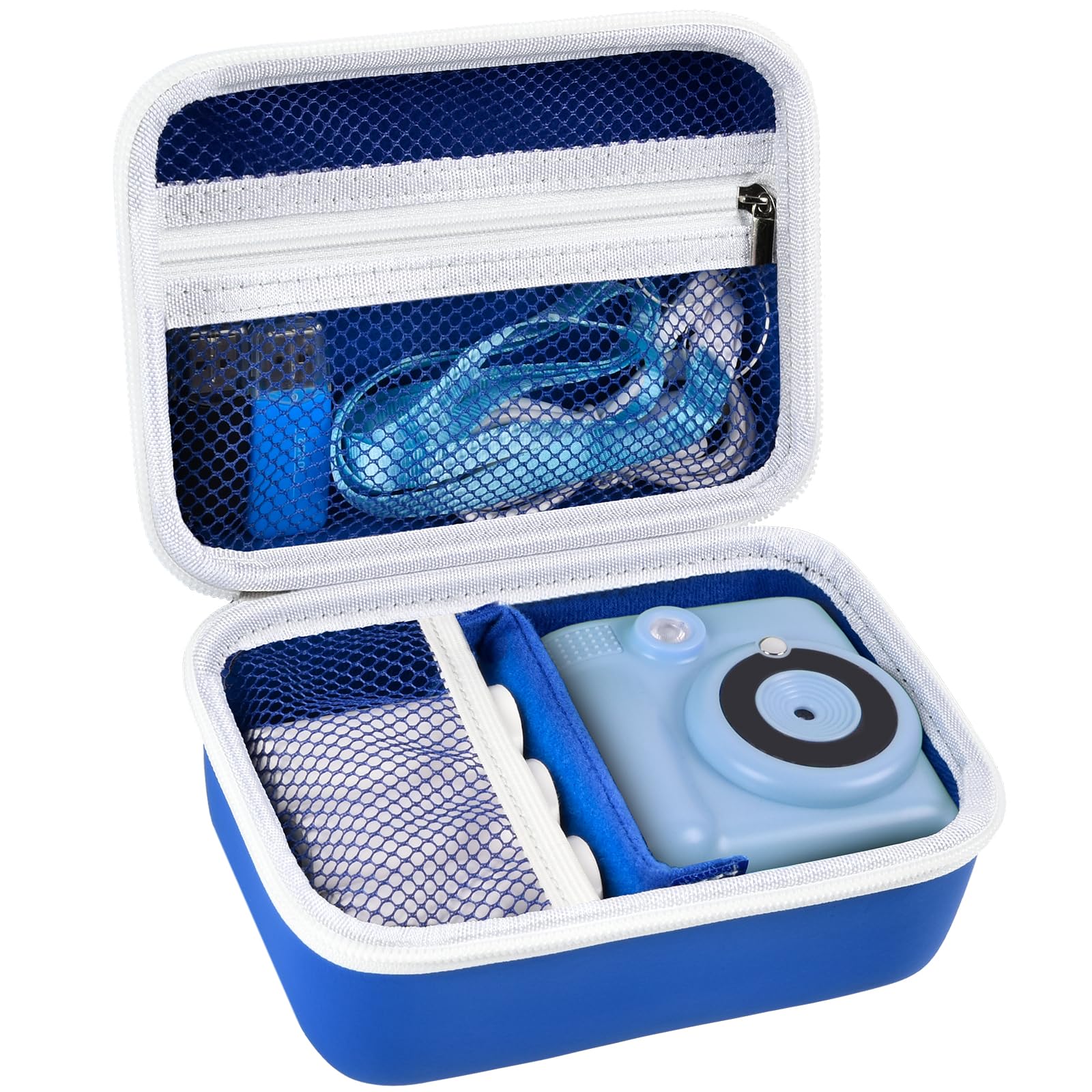 Againmore Kids Camera Bag Compatible with GREENKINDER/for Uleway/Gofunly/for NUOTUN Digital Camera; Instant Camera Storage Box, Dark Blue, No, dark blue, No