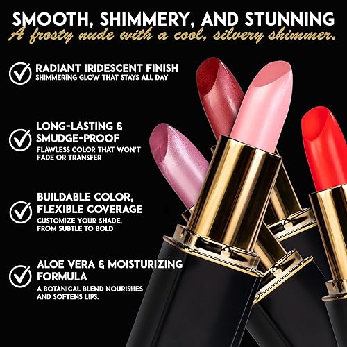 Miniatura 68 de L'Paige LBR - Lápiz labial marrón que cambia de color A base de aloe vera, de larga duración, hidratante Acabado satinado de frambuesa a rojo