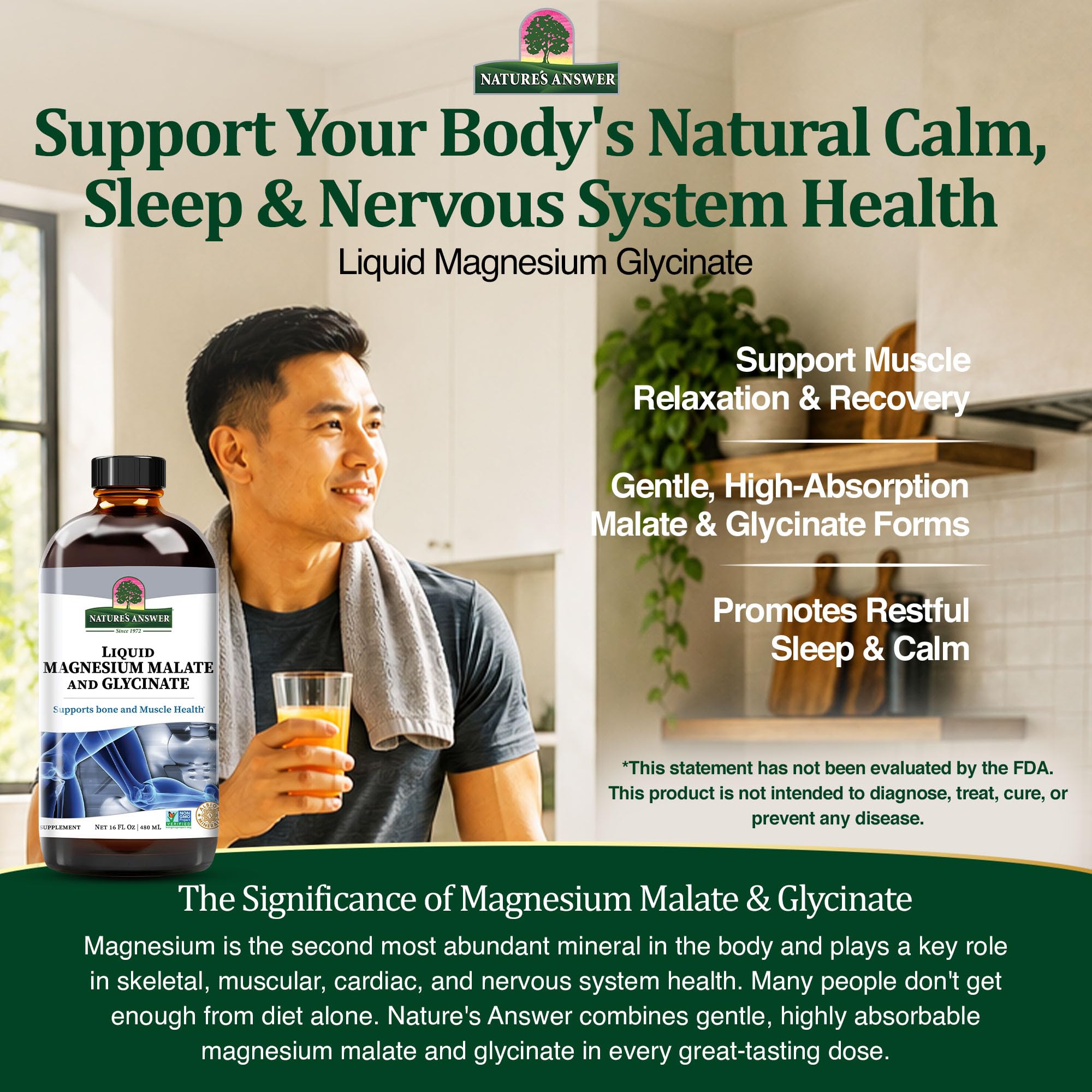 Nature's Answer Magnesium Glycinate Liquid Supplement, 16 fl oz, Absorb — Amazon image 4