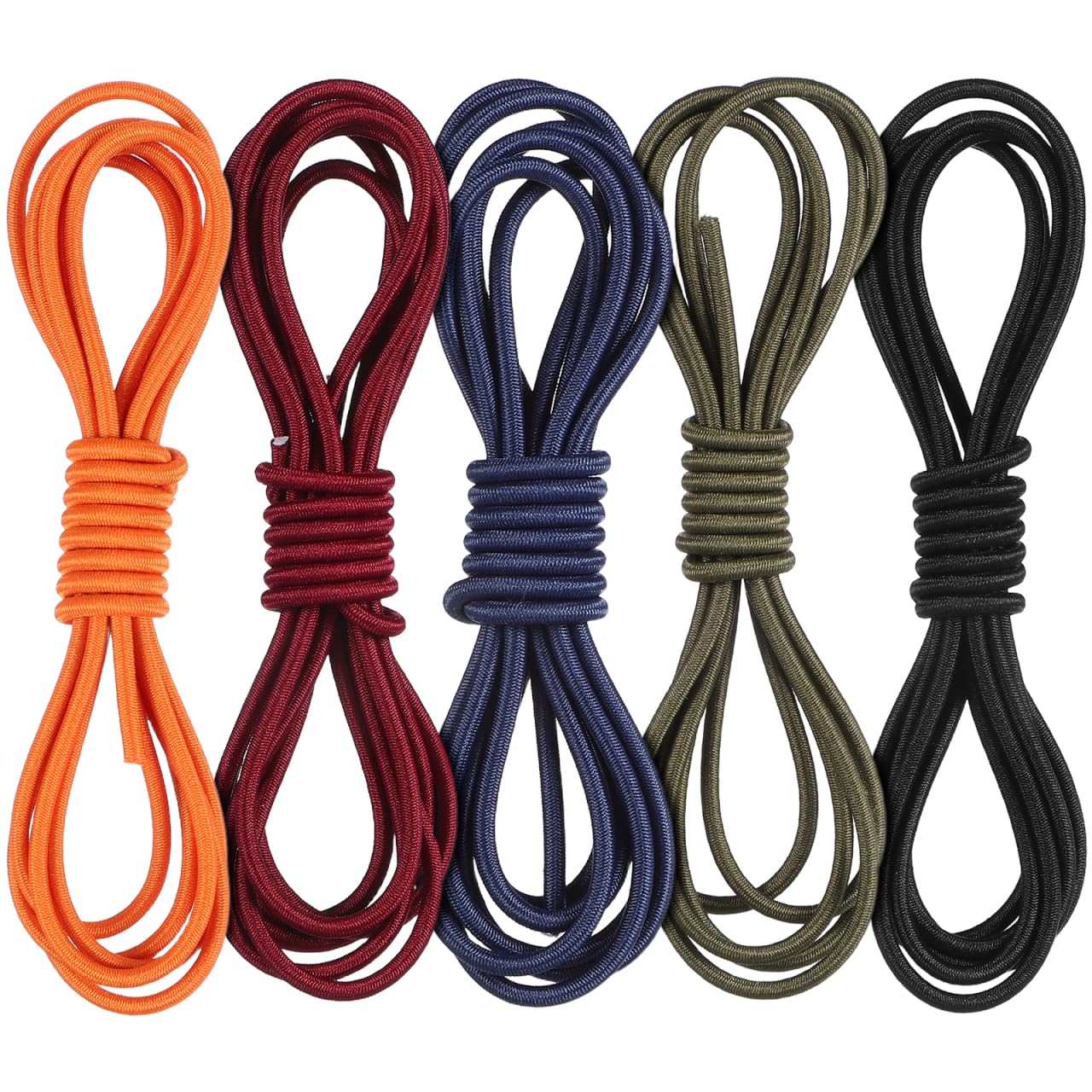Angoily 5 Pcs Elastic Bands for Travelers Notebook - Nylon Cord Replacement Strap with Metal Toggle - Multi Colour Journal Binder String - Adjustable Rope Accessories for Planners a5