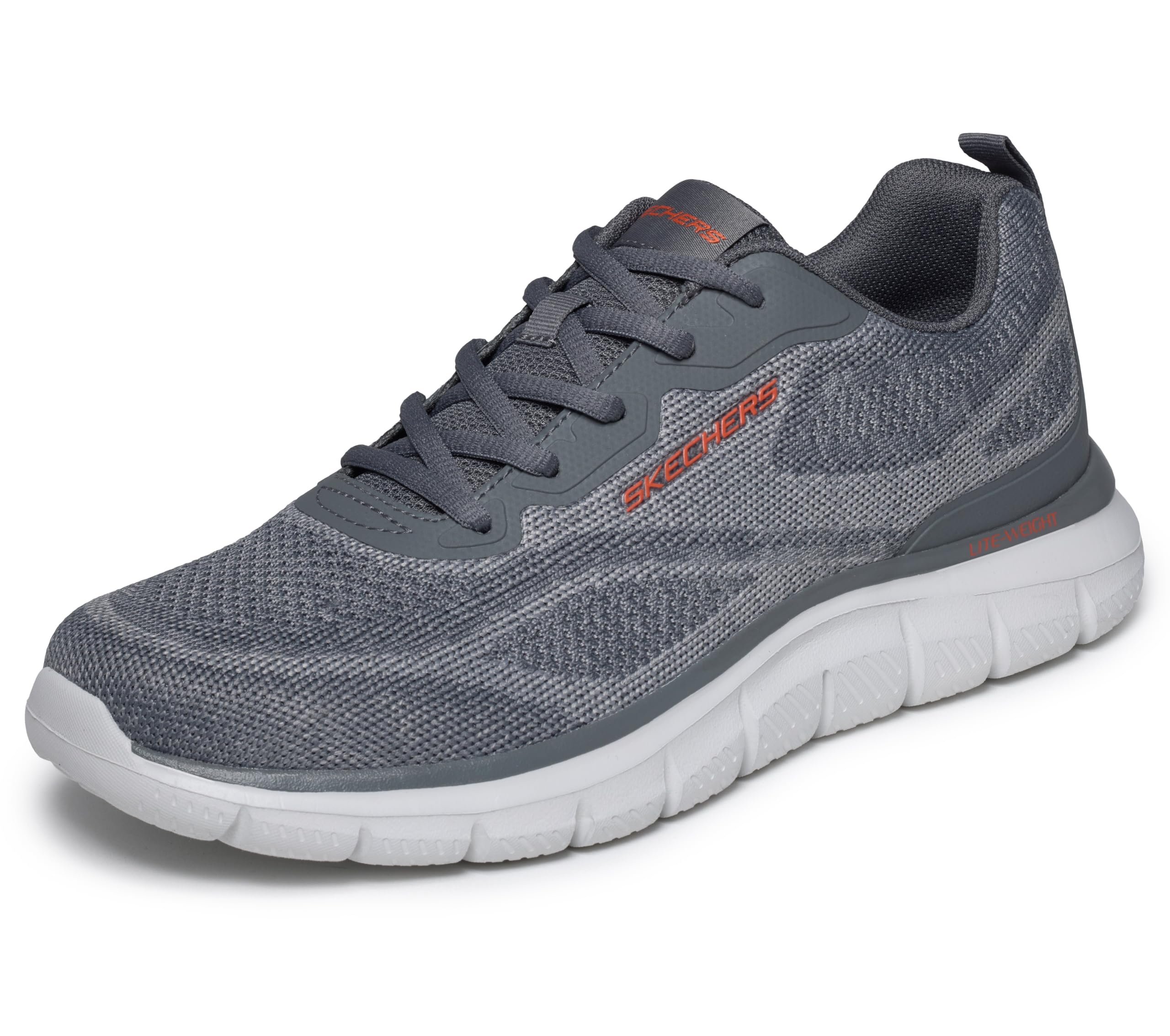 Skechers Men's Track Trainers, Charcoal Knit, 8.5 UK