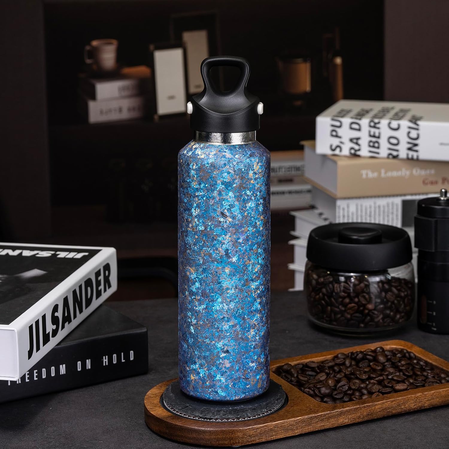 Boundless Voyage Titanium Vacuum Water Bottle Double-Walled Insulated Cup Lightweight and Leak-Proof Travel Outdoor Office School Sport Bottle (600ml blue) - Image 7