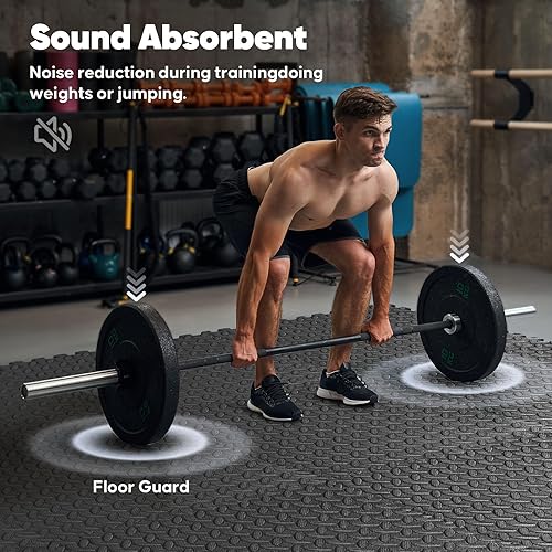 Miniatura 7 de Tapete de Gimnasio en Casa, Tapete de Ejercicio de Rompecabezas, Baldosas de Espuma EVA Entrelazadas para Equipos de Entrenamiento en Casa y Áreas