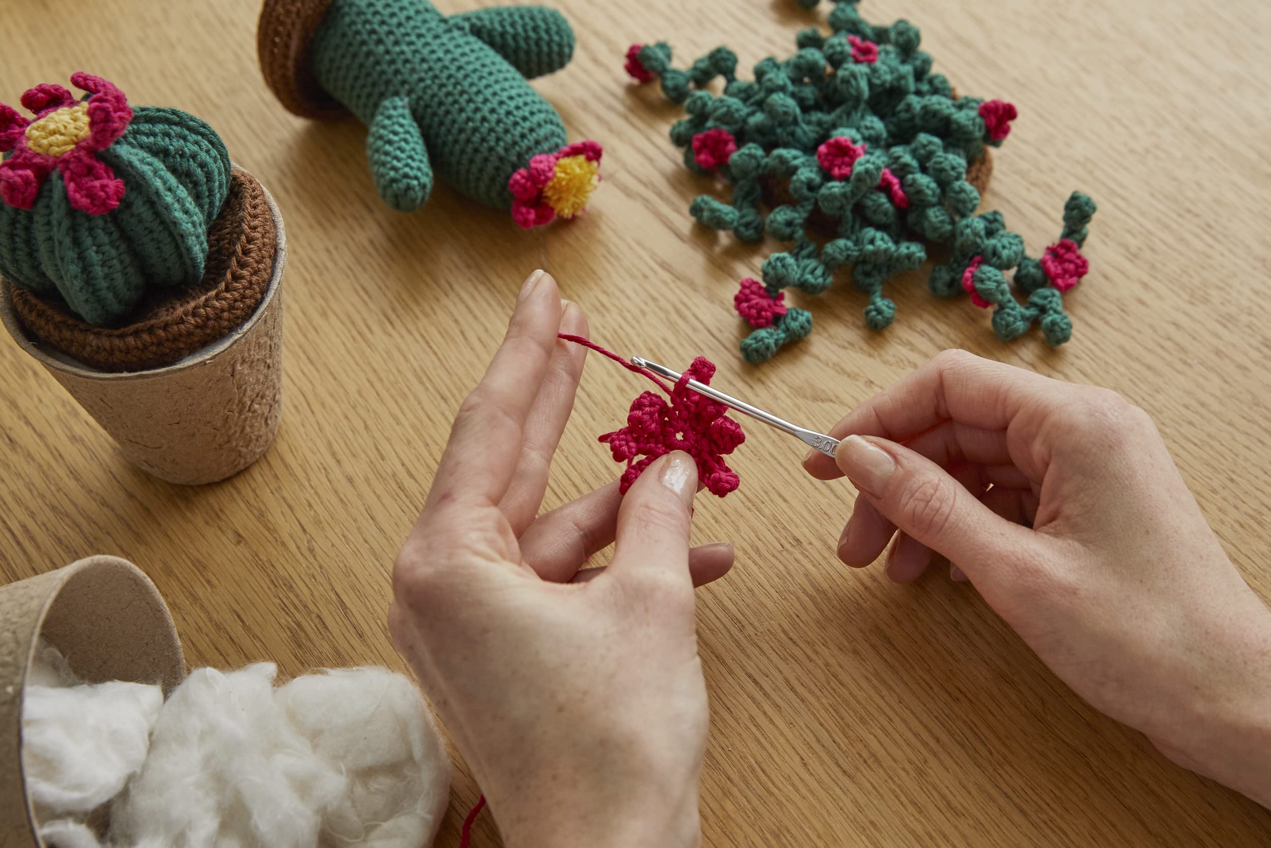 DMC Amigurumi Cactus Crochet Kit, Multi - Image 3