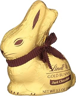 Lindt GOLD BUNNY Dark Chocolate, Hollow Dark Chocolate Candy Bunny, 3.5 oz.