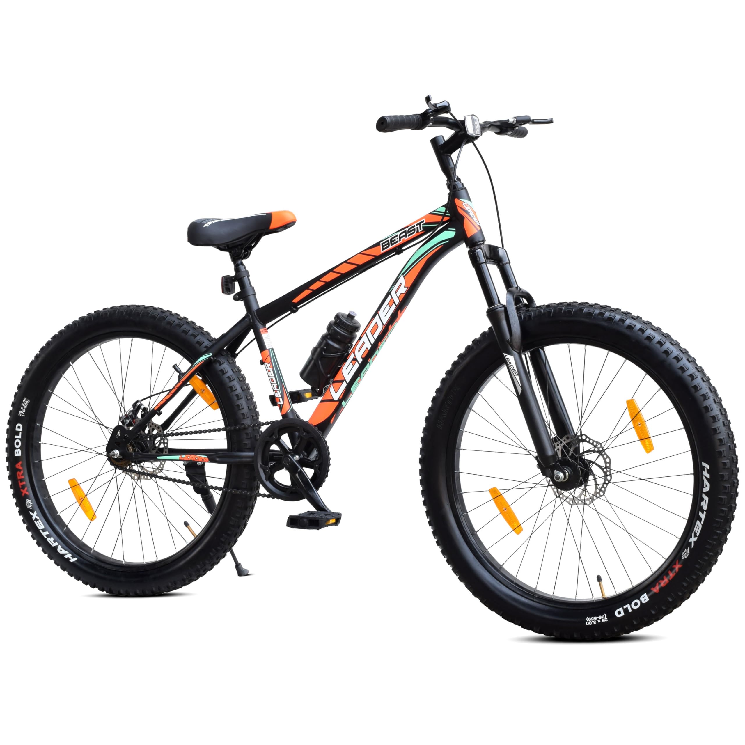 Leader Beast 26 x 300 Fat Bike/Cycle with Front Suspension & Dual Disc Brake_Single Speed - Hybrid Cycle/City Bike
