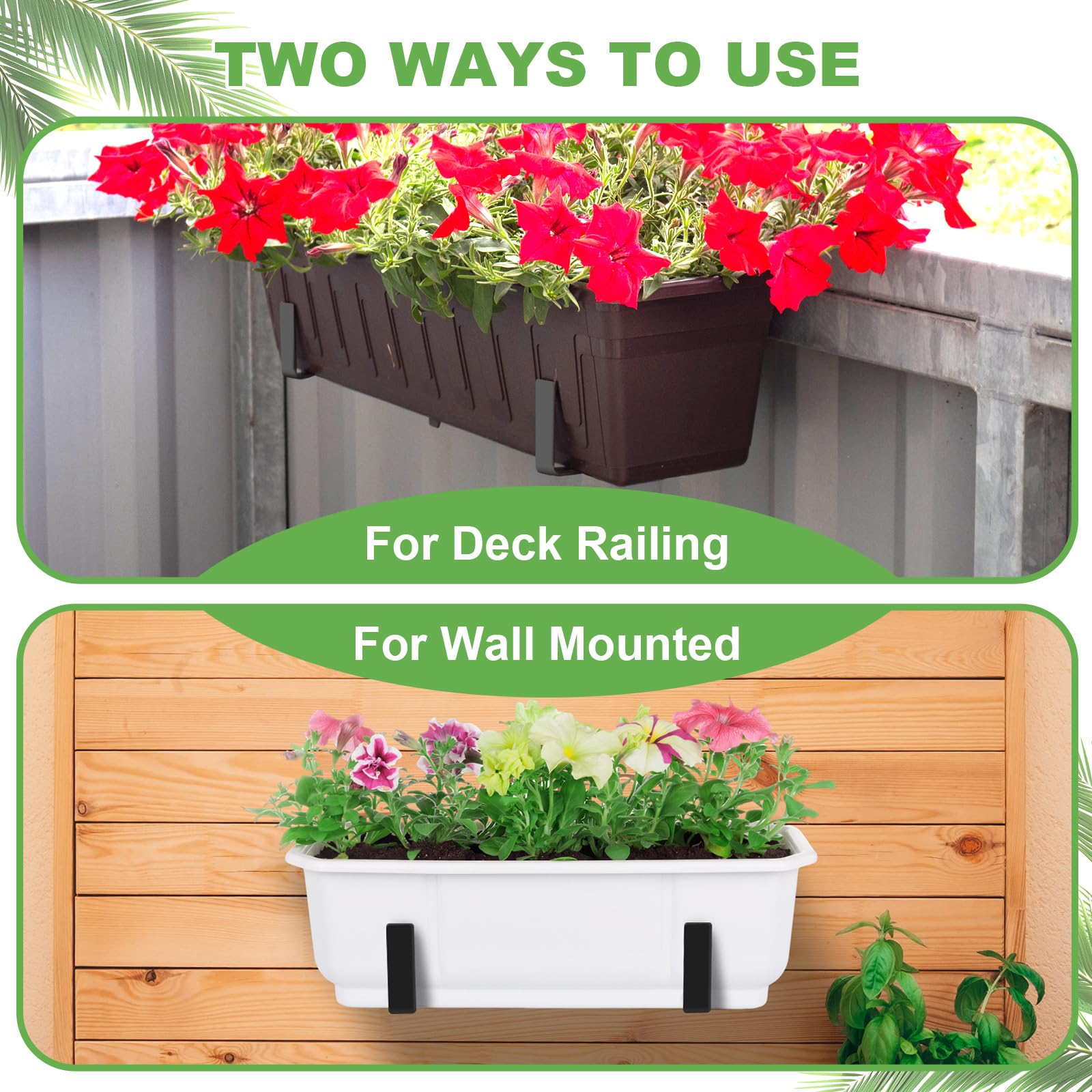 Flower Box Railing Brackets Snapklik.com : 6 Pack Window Box Brackets Flower Planter Box Brackets ...