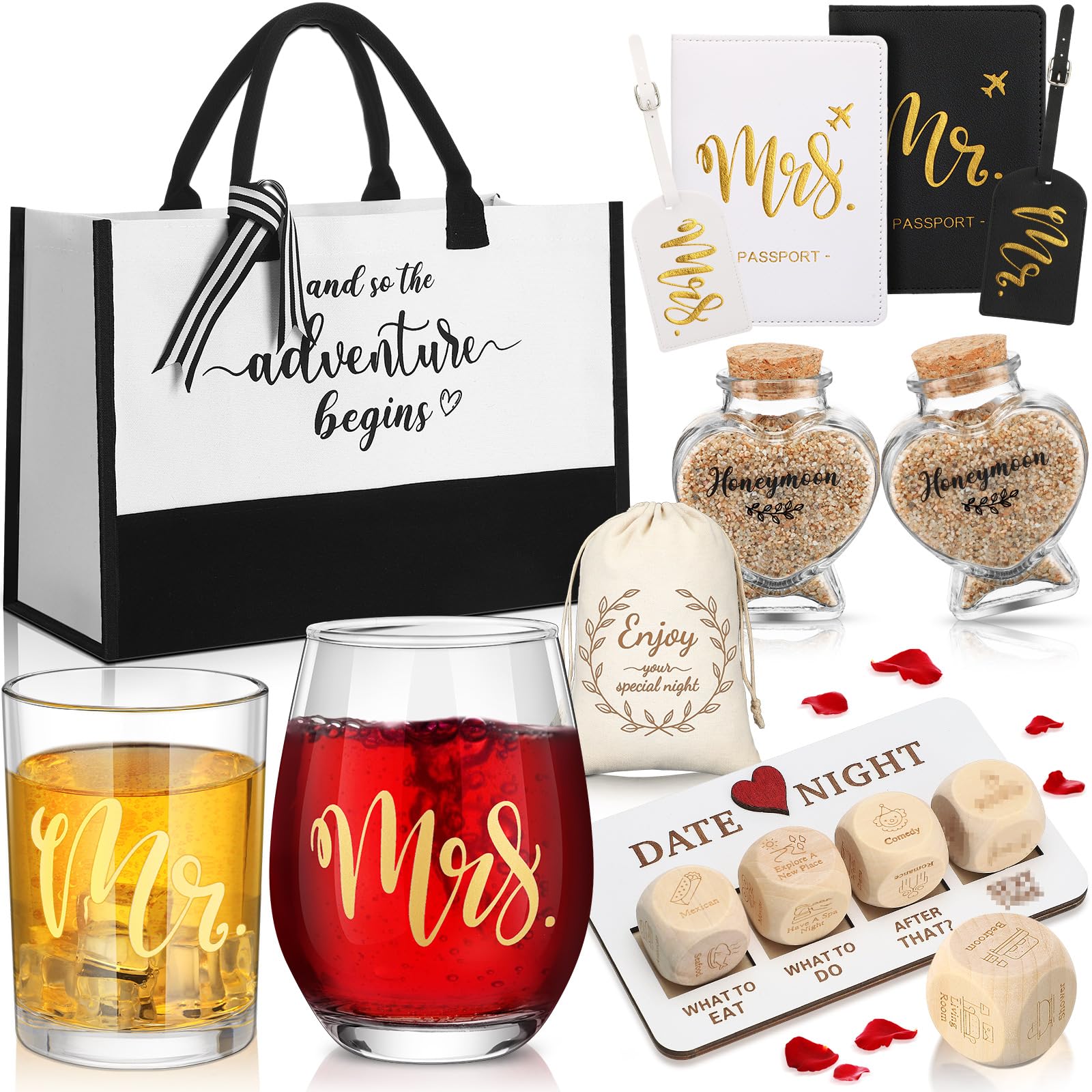 ENGAGEMENT CARD 3セット入り Amazon.com: Sunnychicc 16 Pcs Wedding Honeymoon Gifts for Couple