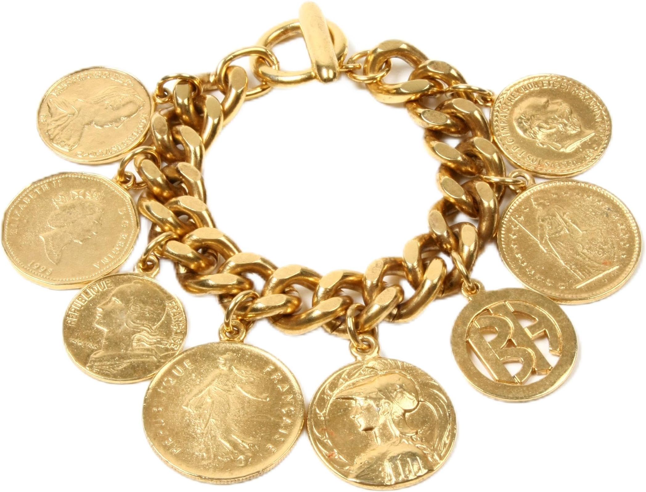 Ben-Amun "Moroccan Coins" Bracelet, Vintage, Elegant, Luxury Jewelry For Women, 7 inch", 24k Gold