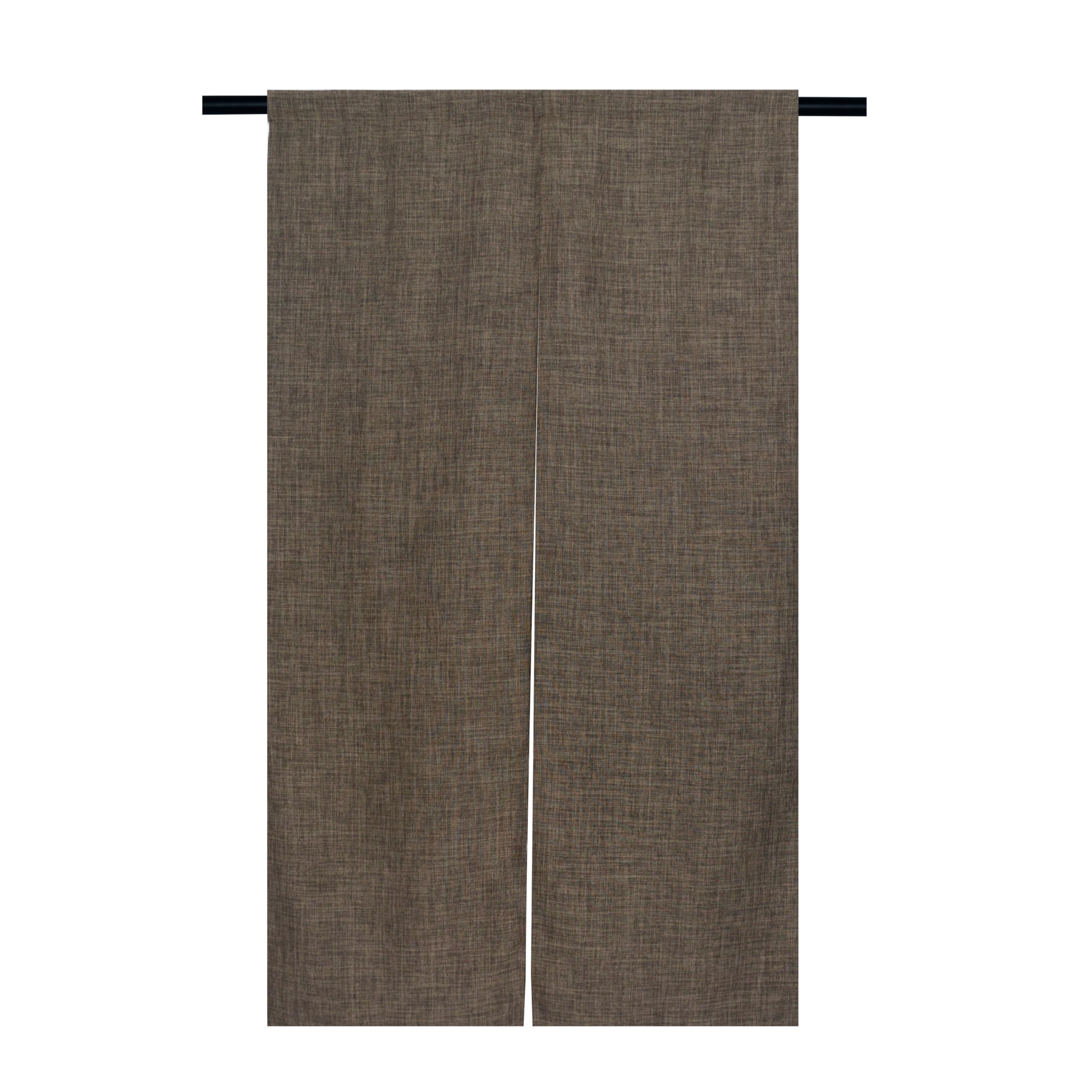 Brown Striped Linen Noren Doorway Curtain