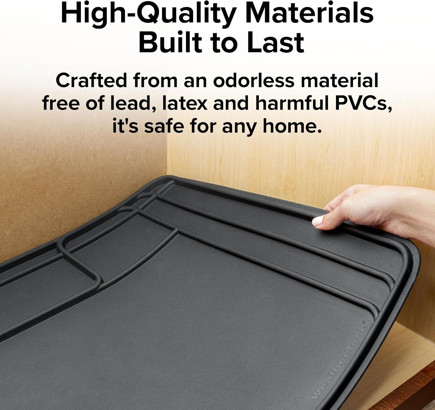 WeatherTech SinkMat – Waterproof Under Sink Liner Mat for Kitchen Bathroom – 46” x 22” Inches - Durable, Flexible Tray – Home undersink Organizer Must Haves, Tan