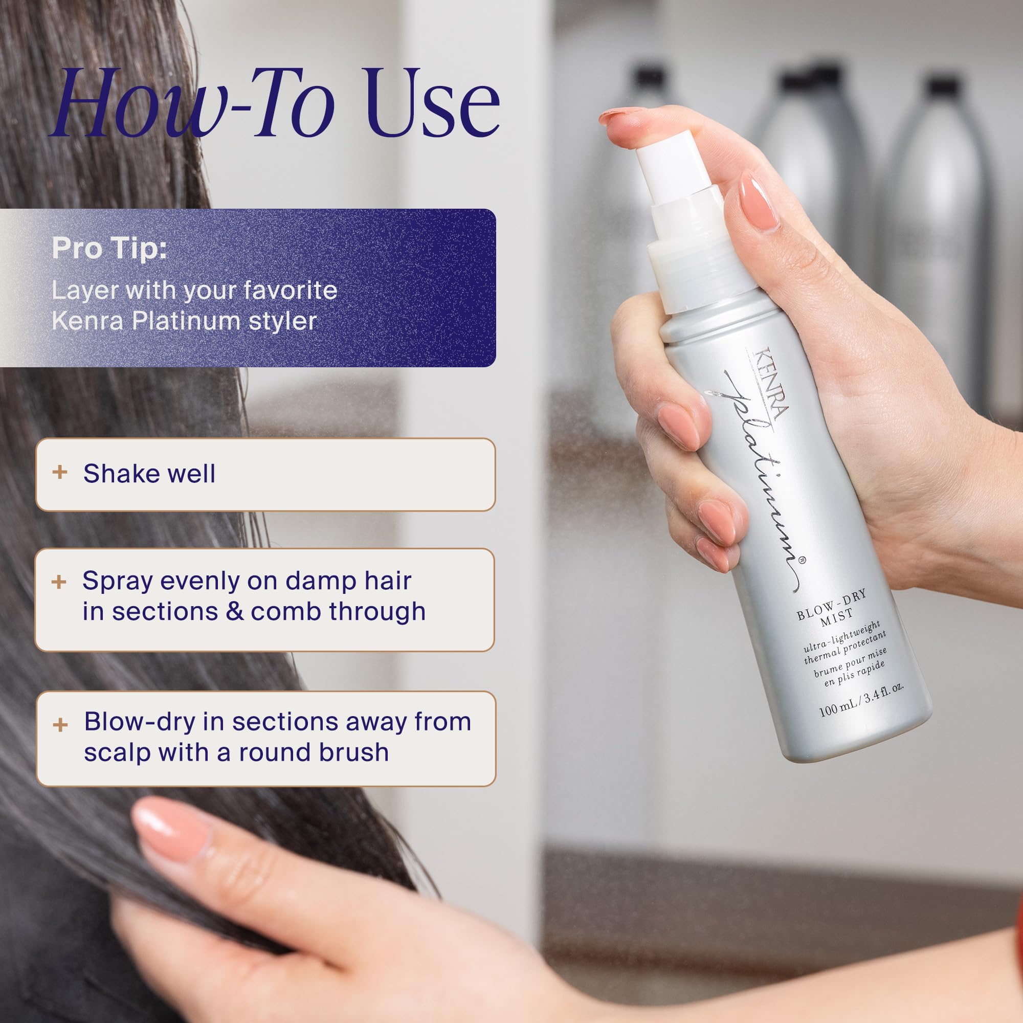 【新品未使用】kinema pile hair band 【グレー】 Kenra Platinum Blow-Dry Mist | Ultra-Lightweight Thermal