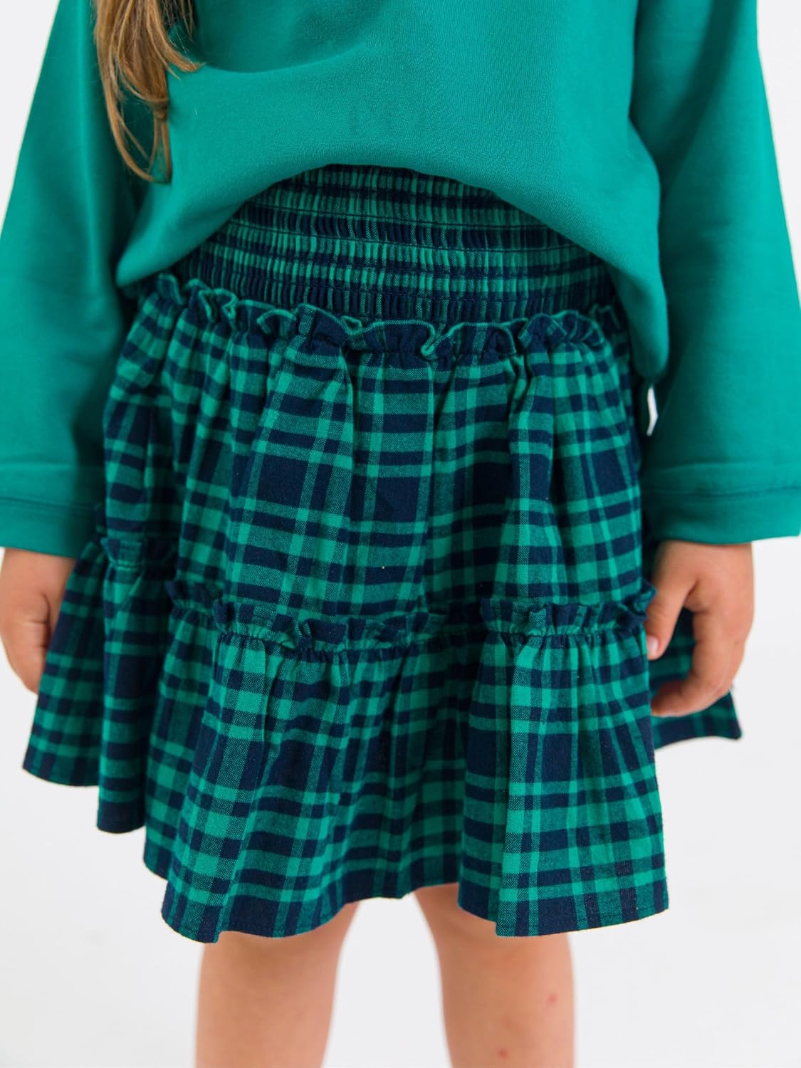 RuffleButts Baby/Toddler Girls Smocked Twirl Skirt