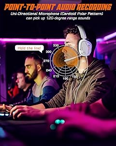 NUBWO HG04L Gaming Headset for PS5/PS4, Xbox Series X|S/Xbox One, Switch 250g Lightweight, Clear Unidirectional Mic, Soft Memory Earmuffs, 3.5mm Jack for Gaming & Work