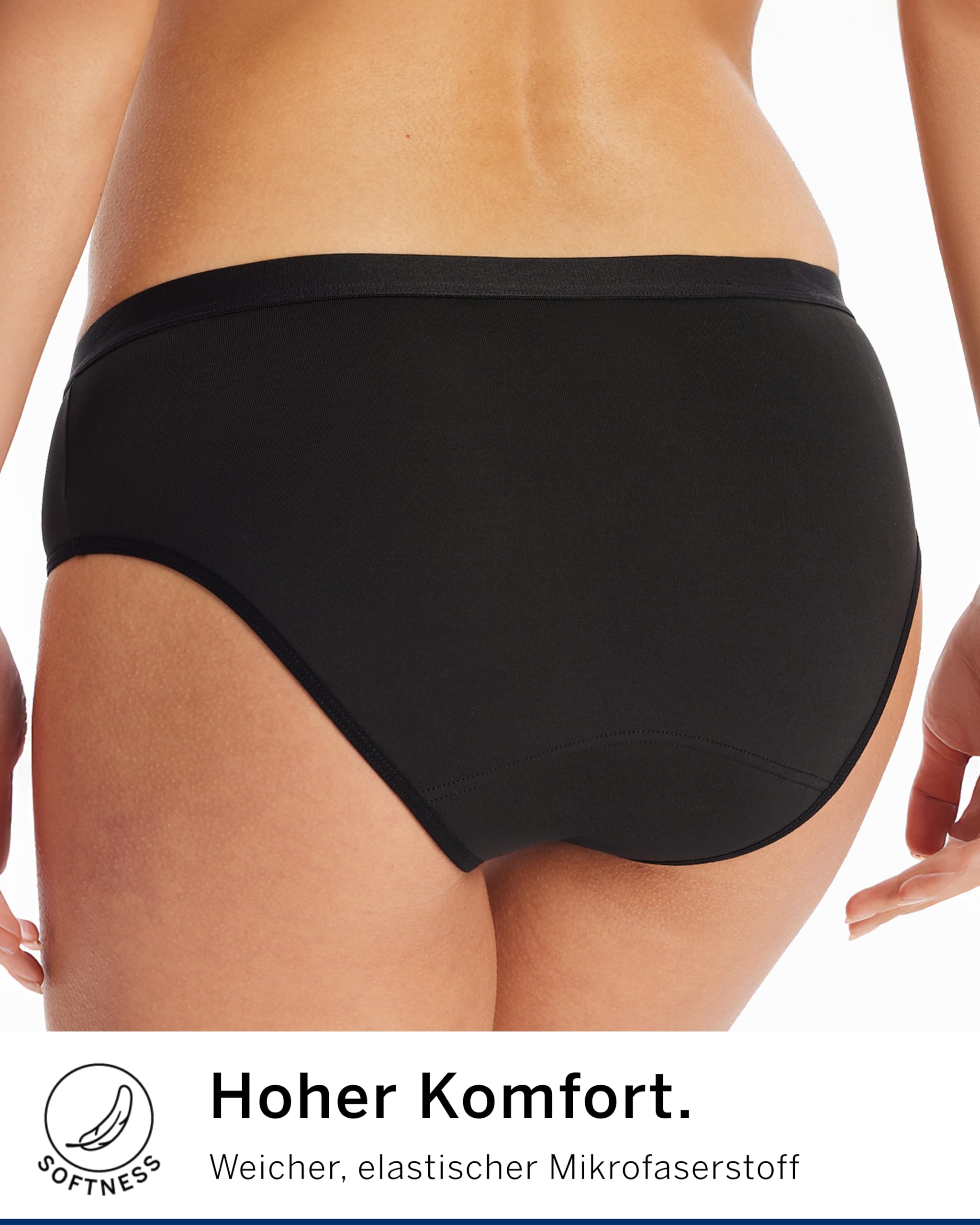 Schiesser Damen 2 PACK Menstruationswäsche / Periodenslip auslaufsicher - Secret Care