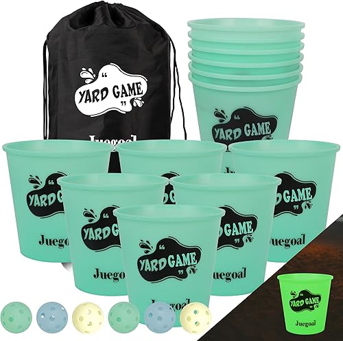 Vista 19 de Juegoal Outdoor Giant Yard Pong Game Set Outdoor Toss Game Throwing Game for Beach, Camping, Lawn and Backyard Negro