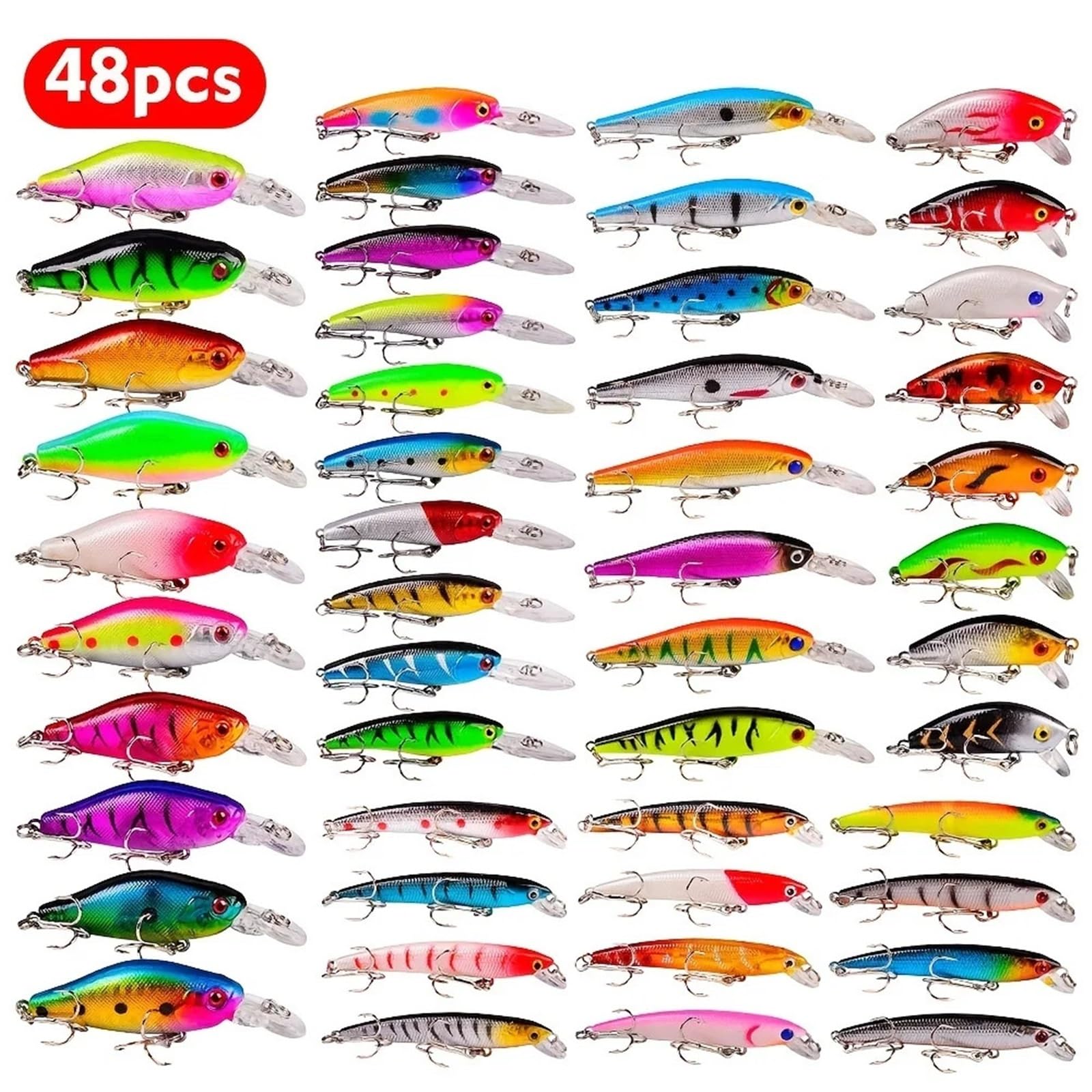 Mini Minnow Floating Swing Crankbait Set, Hard Wobbler Lure, Soft Lightweight Portable UV Easy Clean