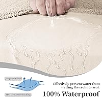 Vista 122 de Fundas 100% impermeables para sofá reclinable seccional, fundas para sofá reclinable en forma de L, funda para sofá seccional de esquina