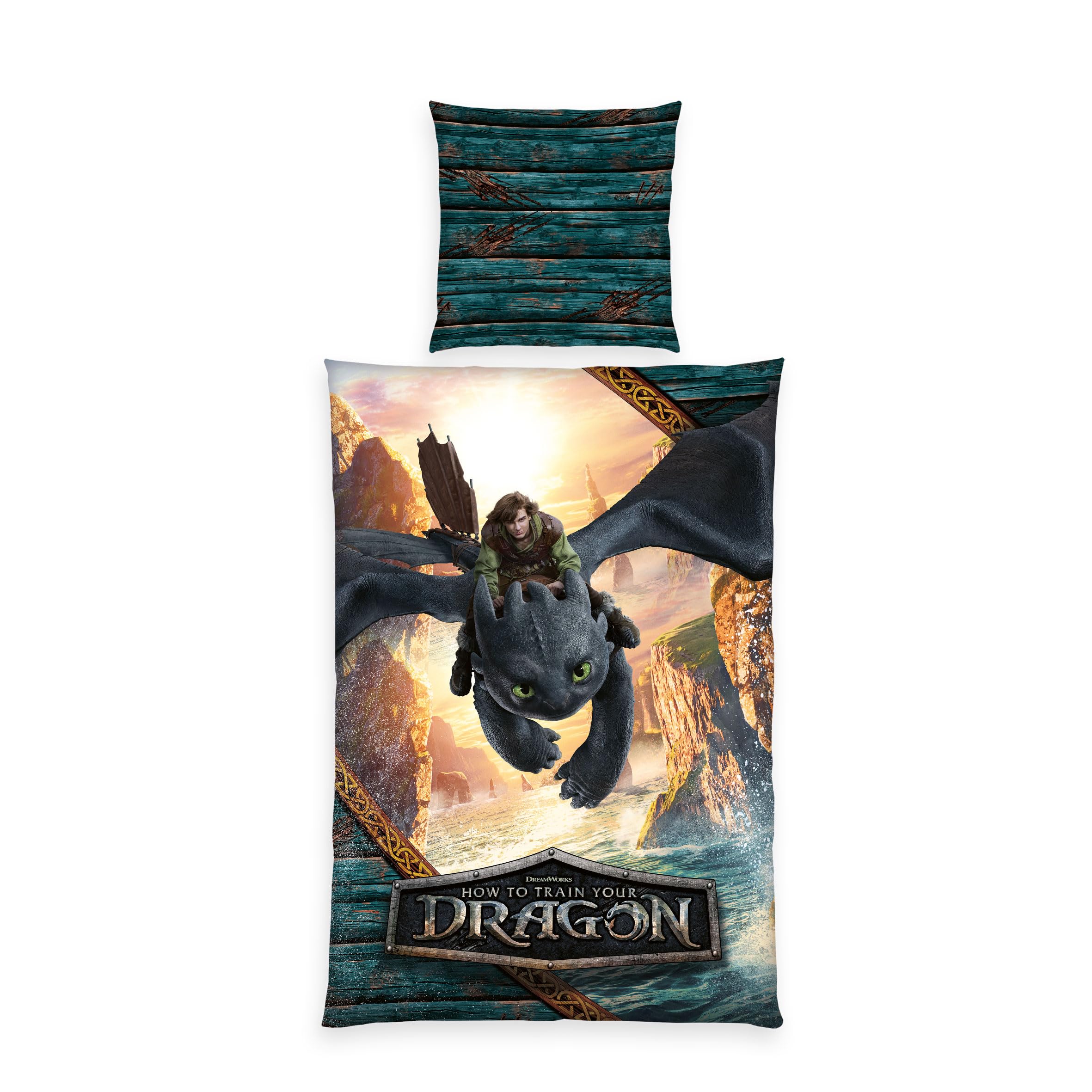 Linge de lit Dragons 135x200 cm pour transformer la chambre d'enfant en univers magique