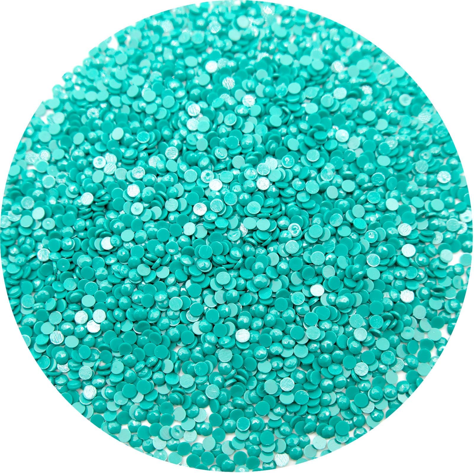 5000 Pieces Single Color Diamond Art Painting Beads,Color Code 943 Flat Bottom Round Rhinestones for Gem Painting Replacement, Round Drills for 5D Diamond Art DIY Craft