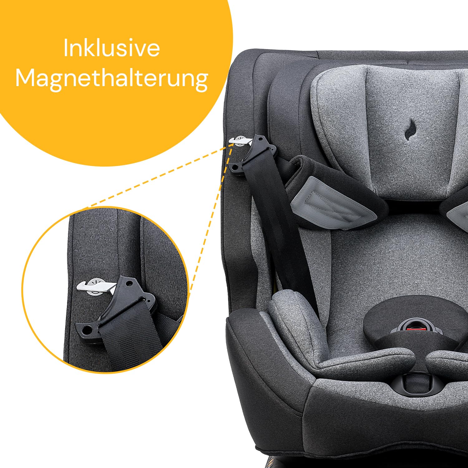 Osann One360 SL Reboarder drehbarer Kindersitz Standfuß 40-150 cm – Grey | Kindersitz 0-12 Jahre, 360 Grad drehbar, mitwachsender Baby Autositz, Kinderautositz mit viel Komfort & besonders sicher