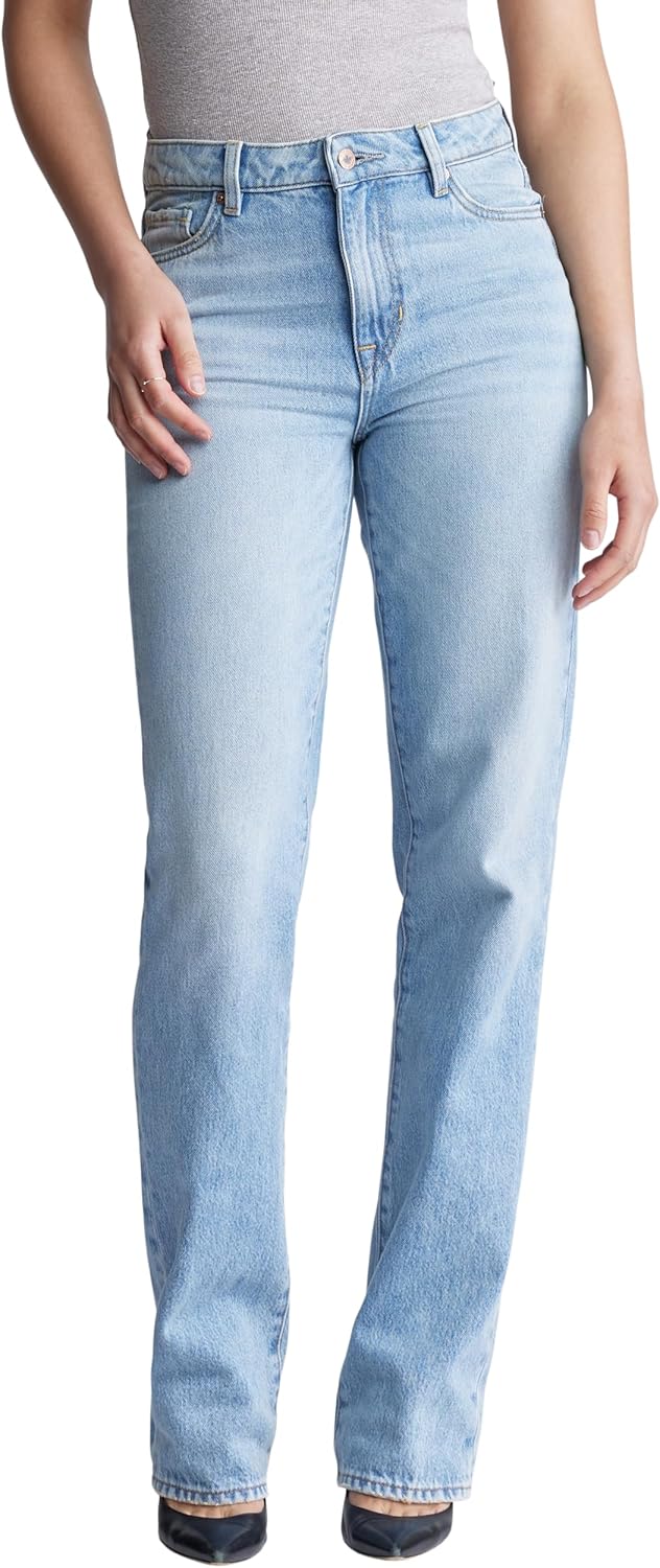 Buffalo David Bitton Womens Mary Mid Rise Straight Jeans
