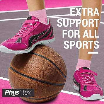 Ankle Brace Socks - Ankle Compression Sleeve - Foot Brace for Women & Men | Tendonitis, Arthritis, Ankle Support, Sports, Running, Plantar Fasciitis Relief, Stabilizing Ankle Wrap (Pink, 1-PAIR)