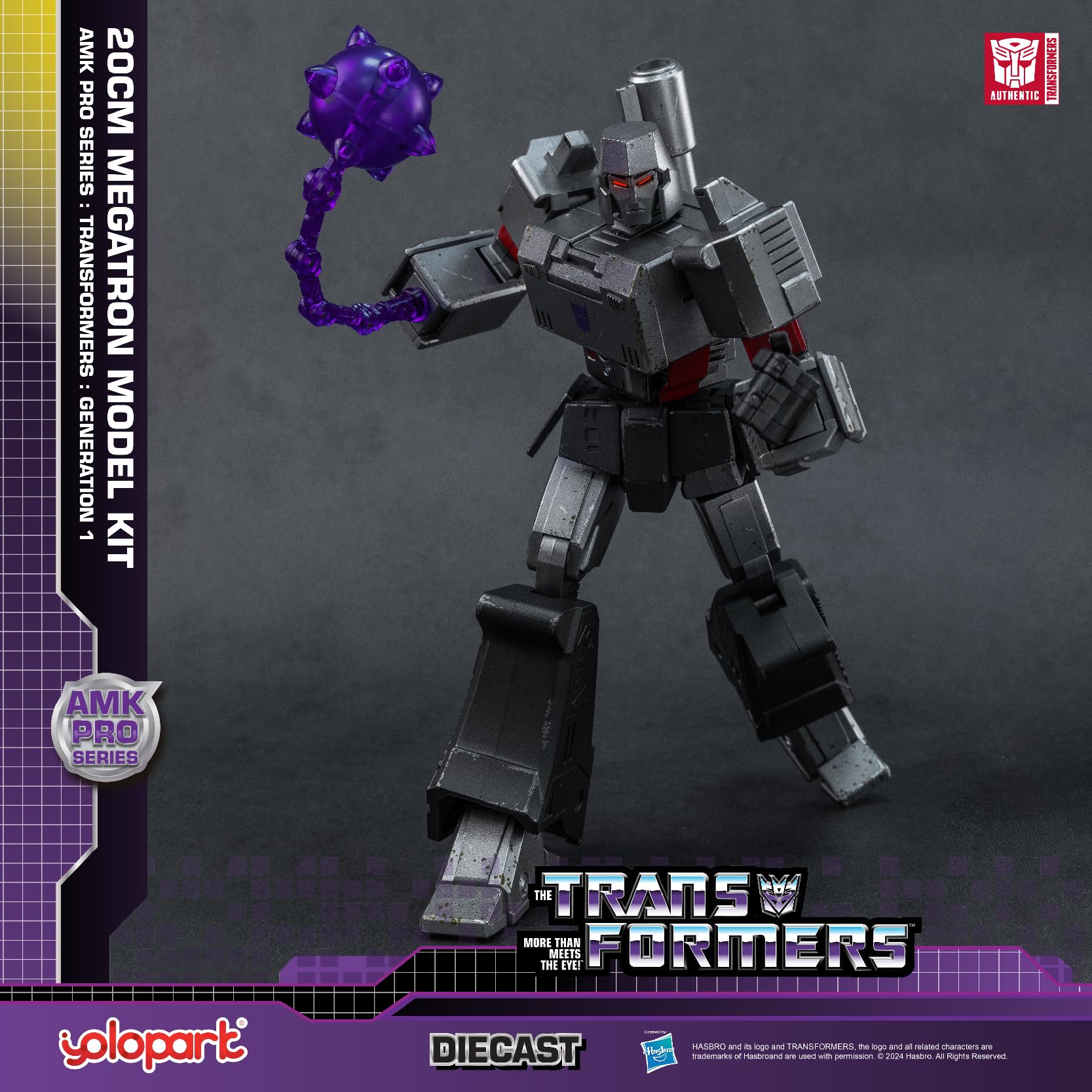 YOLOPARK Megatron Transformer Spielzeug Actionfigur | 20cm Transformers G1 Megatron Actionfigur mit verbesserter Bewaffnung, Transformers-Sammelspielzeug für 15 Jahre und älter