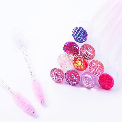 i-Laesh 20 Pcs Lash Brush Eyelash Brushes for Eyelash Extensions Spoolies Cleaning Mascara Wands Tube Diamond Disposable Makeup Tool Applicator Set