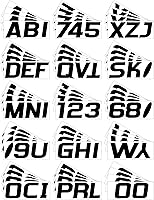 Vista 5 de Kit de números para registro de fábrica Hardline Products en color azul y negro, Negro sólido