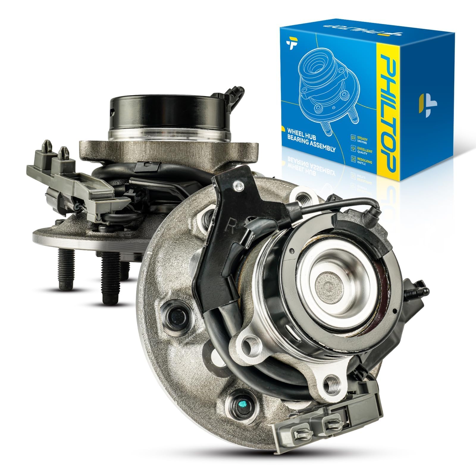 PHILTOP 515106/515107 RWD Front Wheel Bearing Hub Assembly for Colorado
